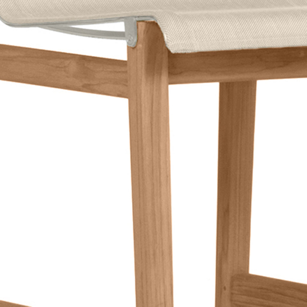 Coast Teak Sling Outdoor Bar Stool
