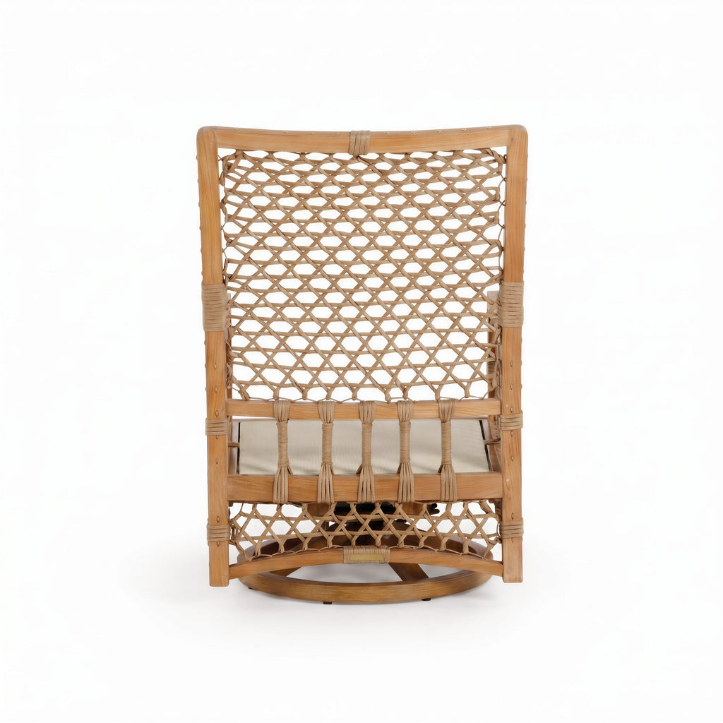 Aspen Teak Outdoor Swivel Lounge