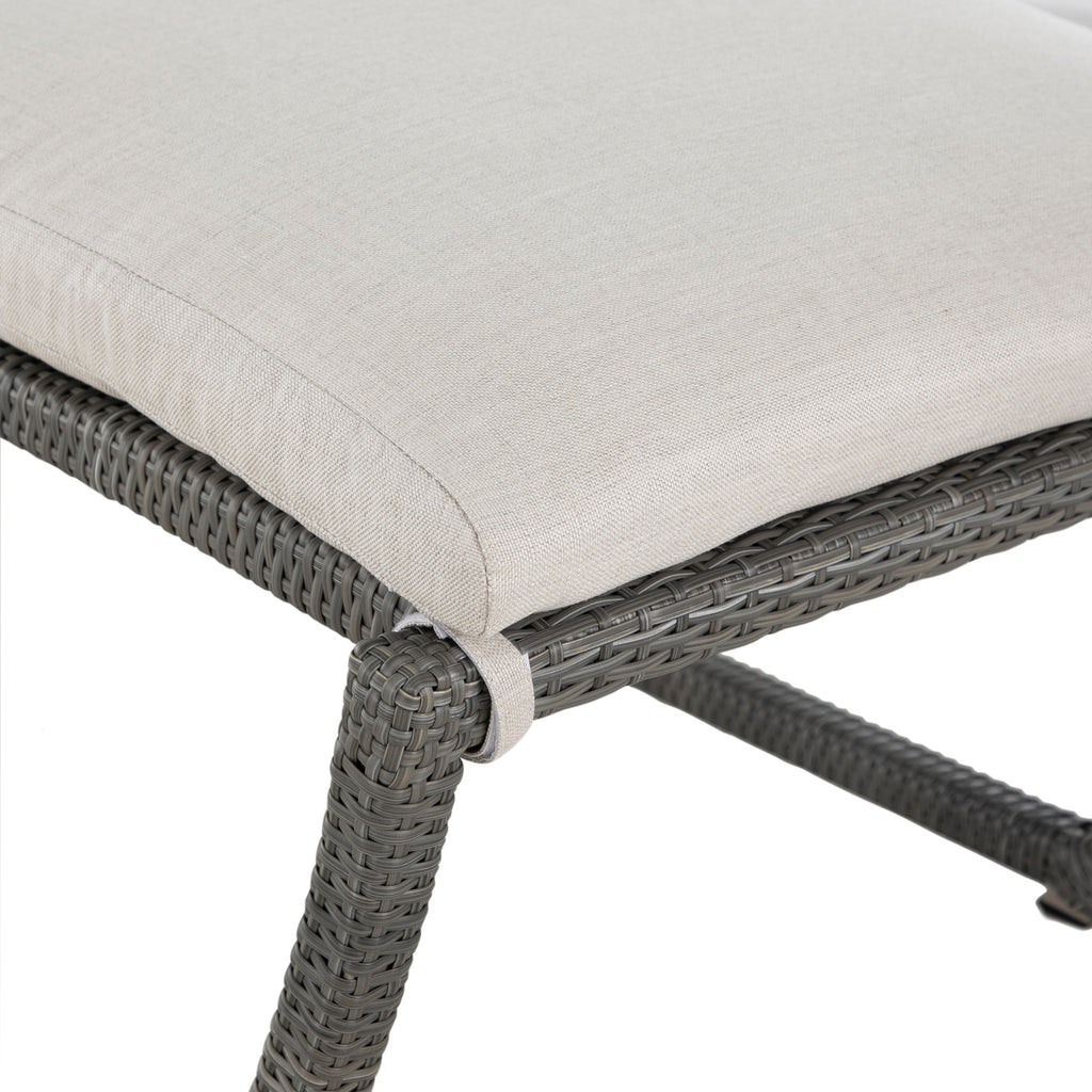 Skye Wicker Outdoor Armless Chaise Lounge