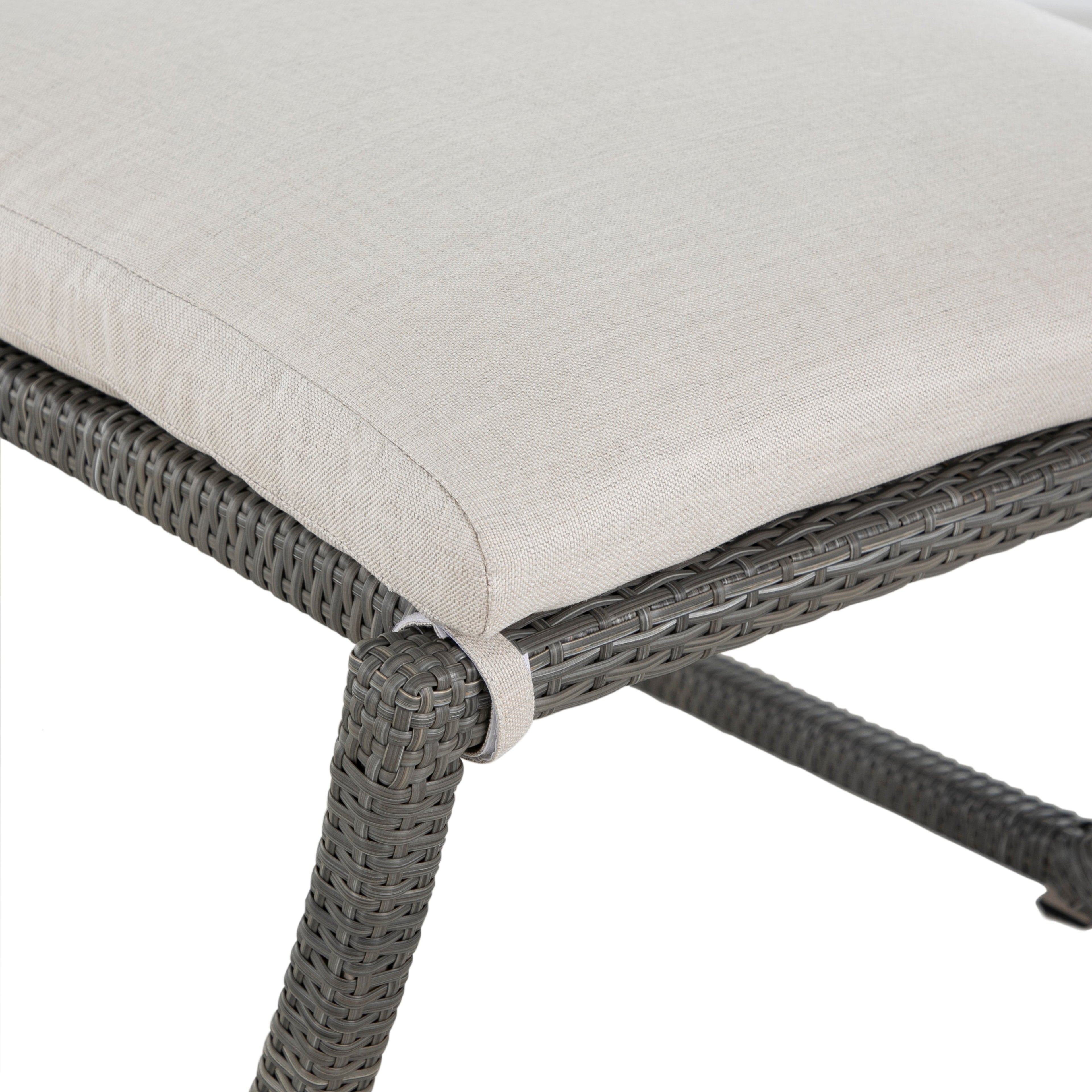 Skye Wicker Outdoor Armless Chaise Lounge