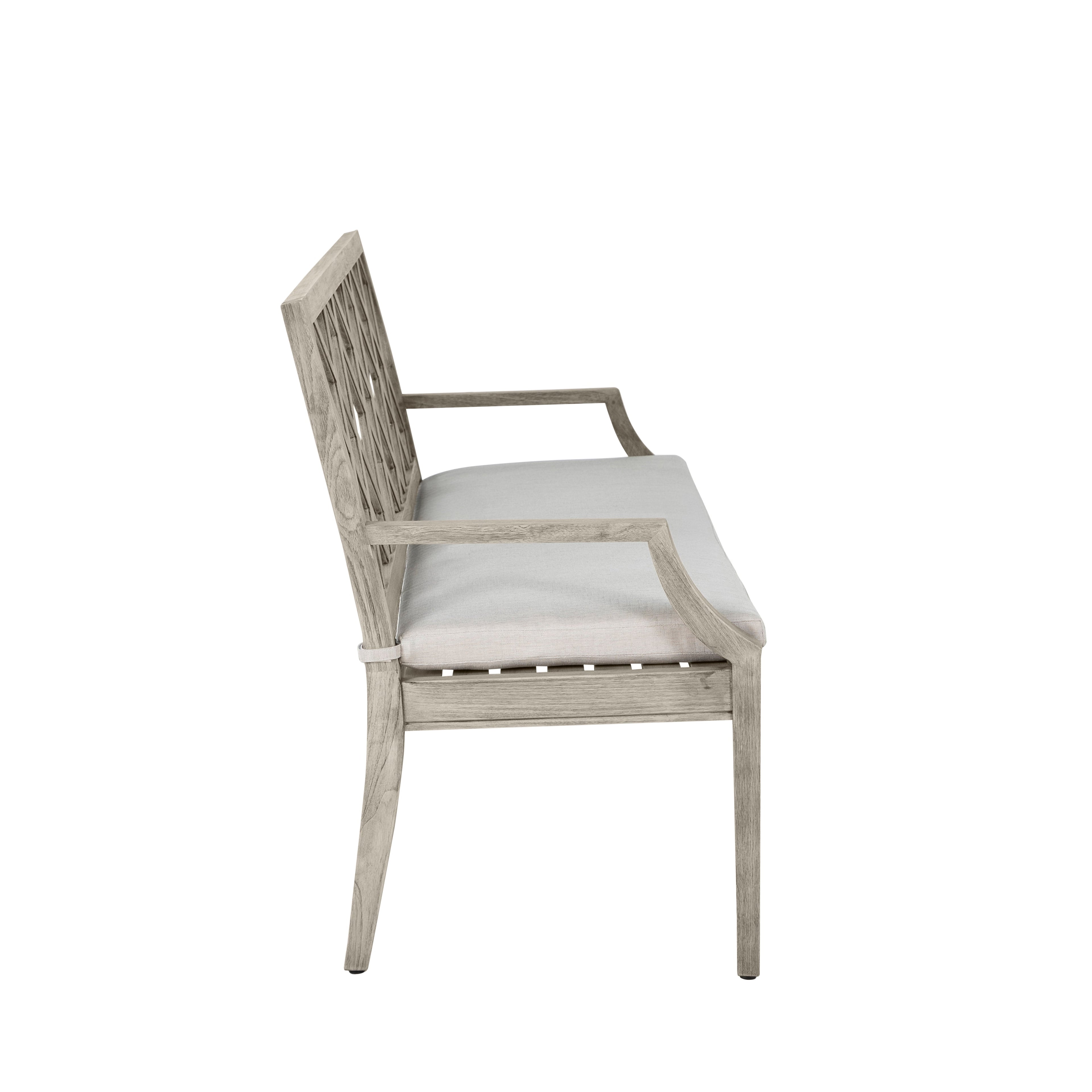 Haley Teak Outdoor Latticework Bench