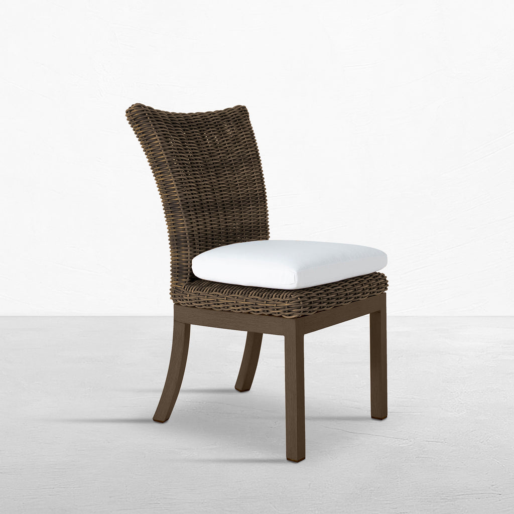 Montecito Woven Wicker Outdoor Dining Side Chair