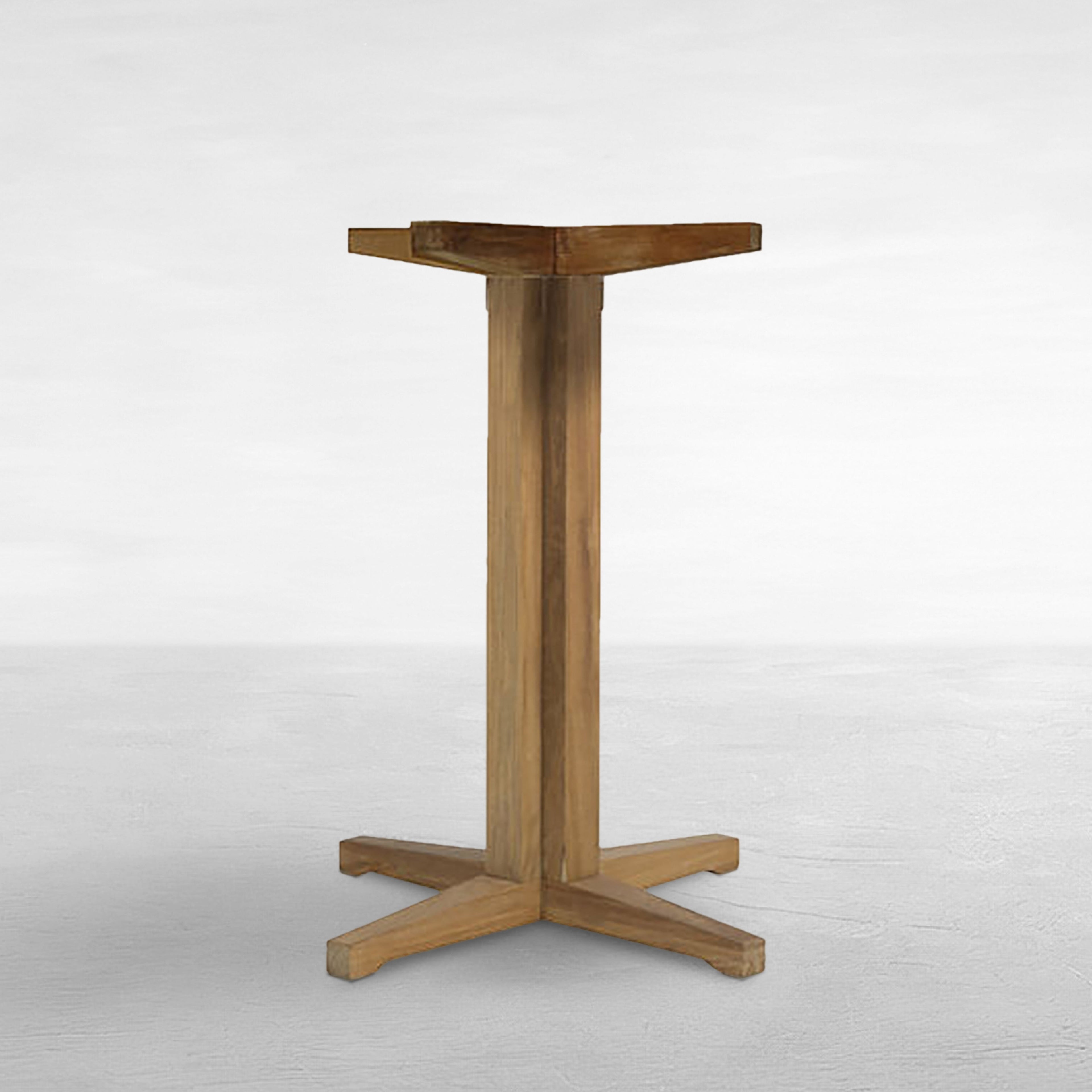 Club Teak Outdoor Pedestal Bar Base