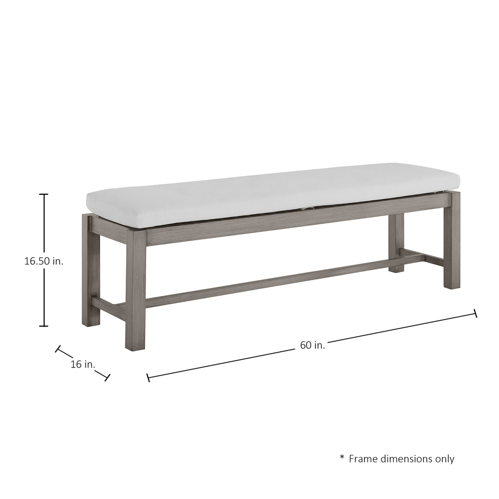 Club Aluminum Backless Outdoor Bench