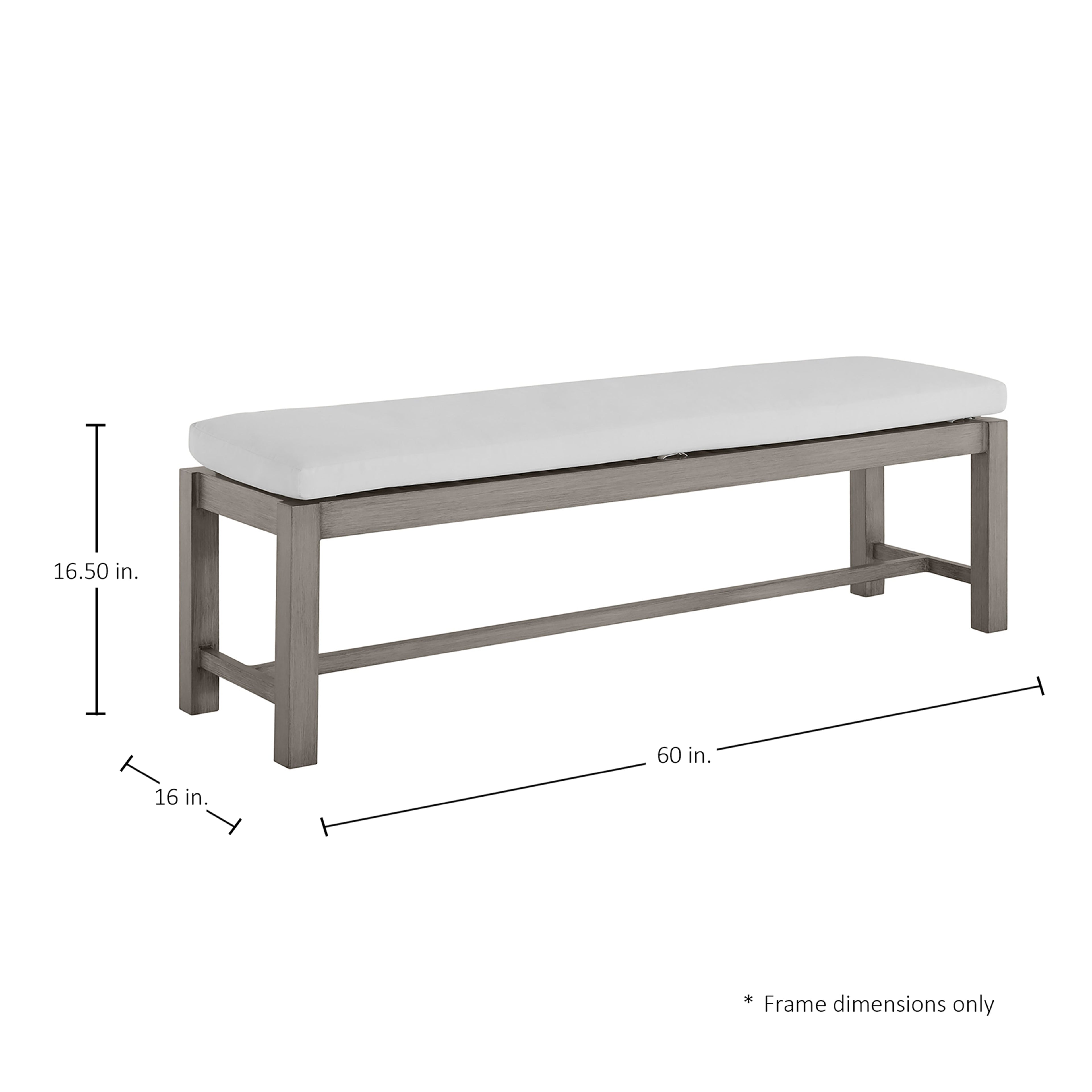 Club Aluminum Backless Outdoor Bench