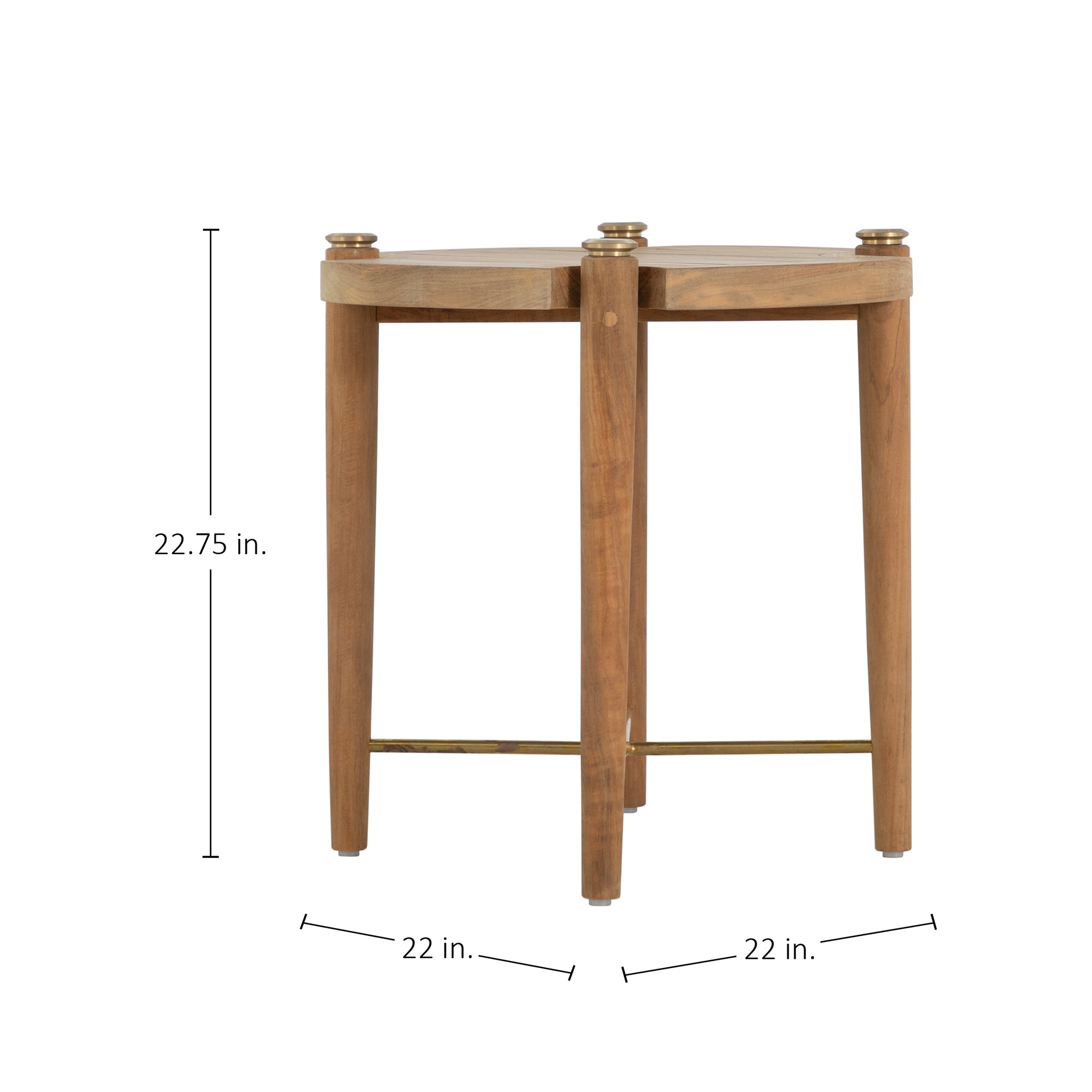 Pacifica Teak 22" Round Outdoor End Table
