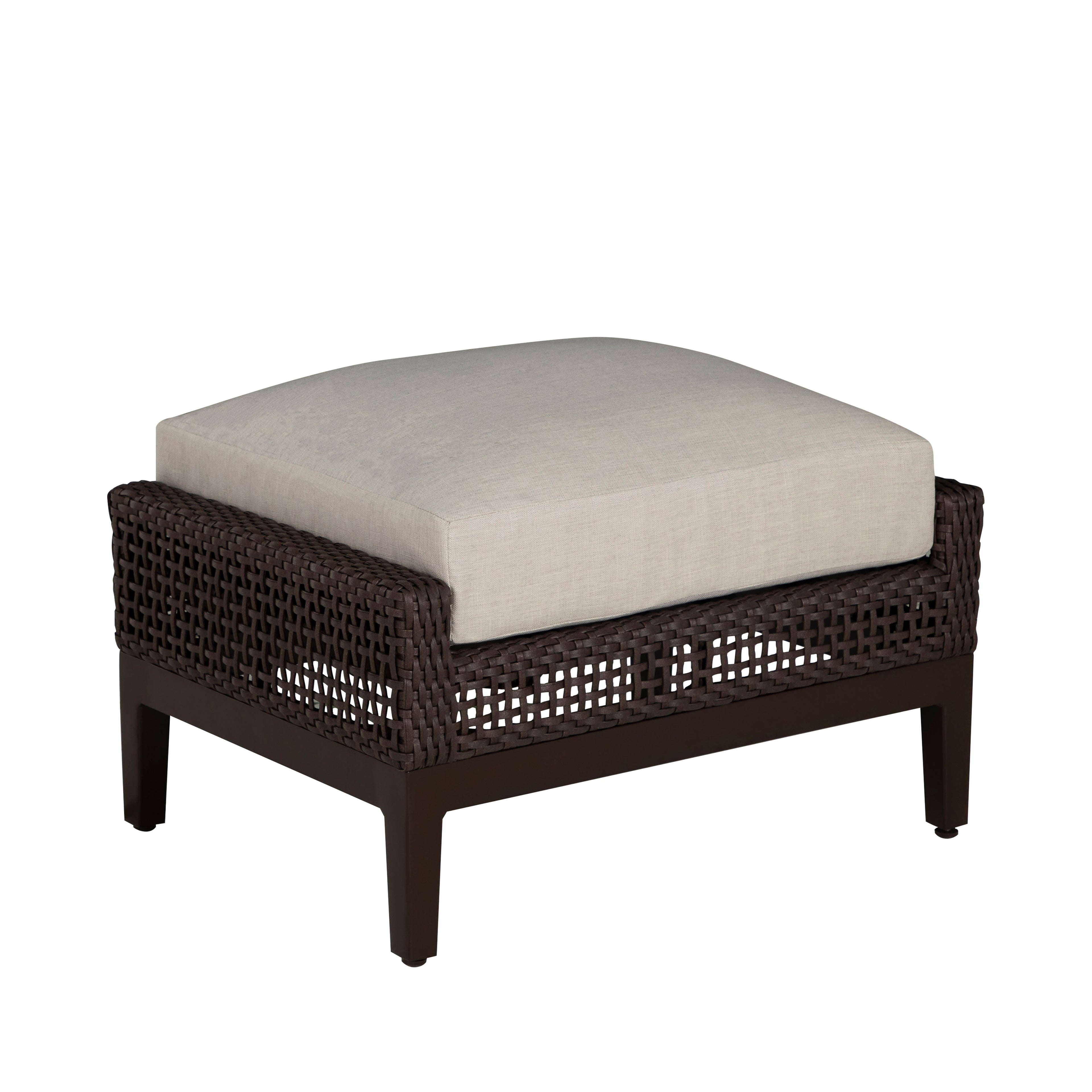 Peninsula Wicker Outdoor Woven Ottoman