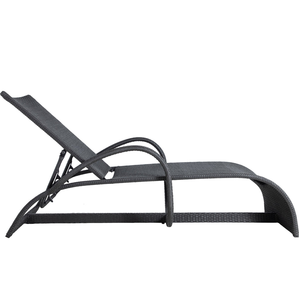 Halo Wicker Outdoor Armless Chaise Lounge