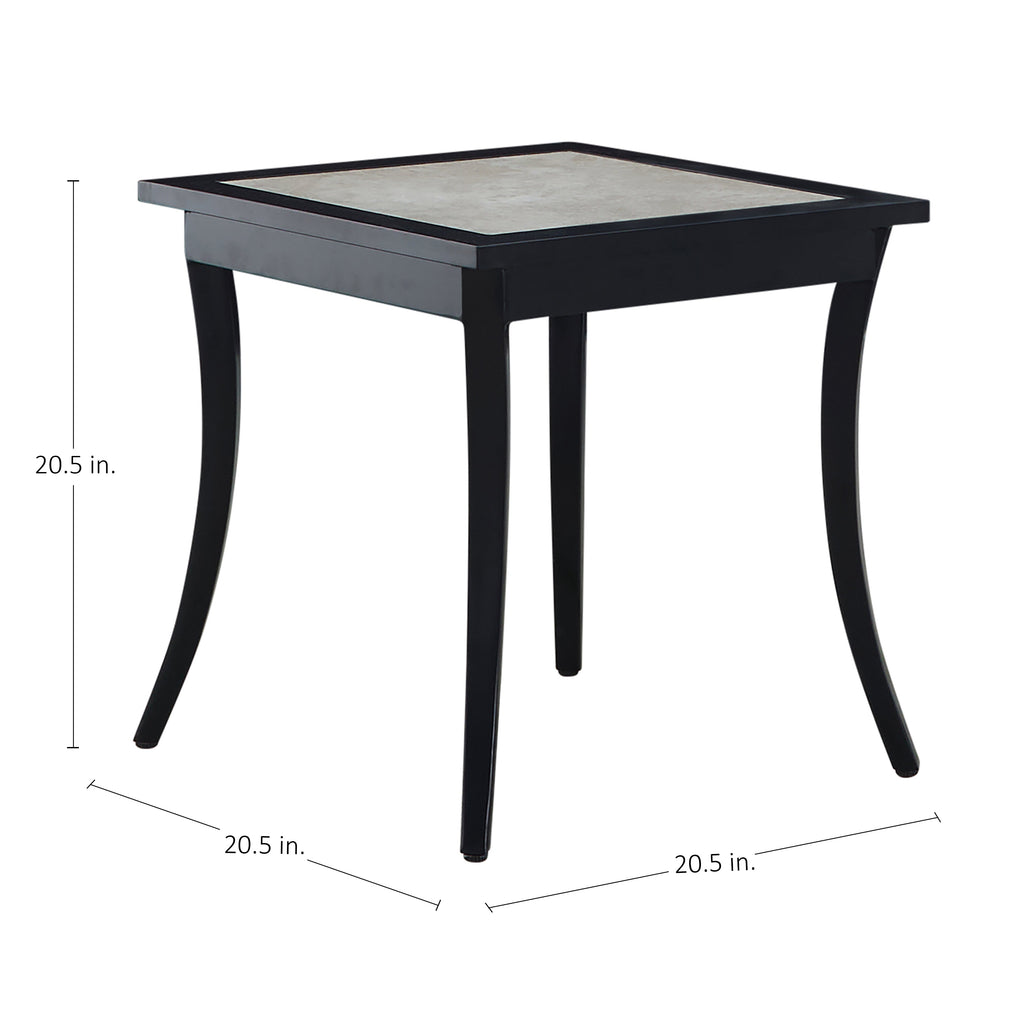 Bermuda Aluminum with Porcelain Top End Table