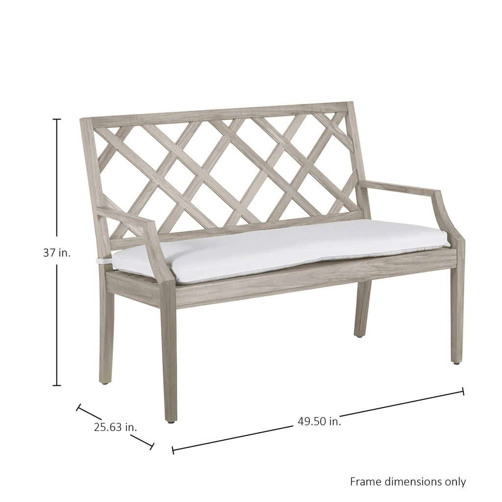 Haley Teak Outdoor Latticework Bench