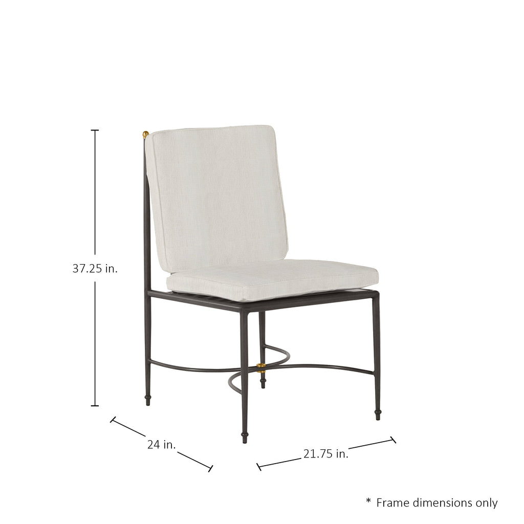 QS Roma Side Chair, Slate Gray-Bali Pearl