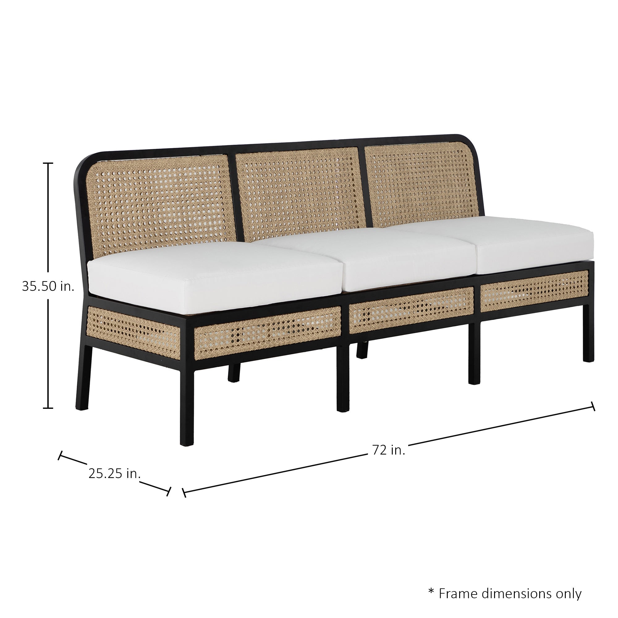 Havana Resin Wicker Outdoor Banquette