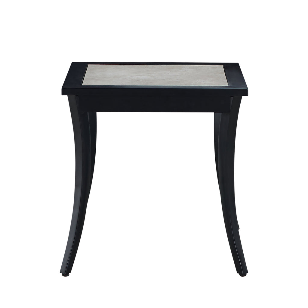 Bermuda Aluminum with Porcelain Top End Table