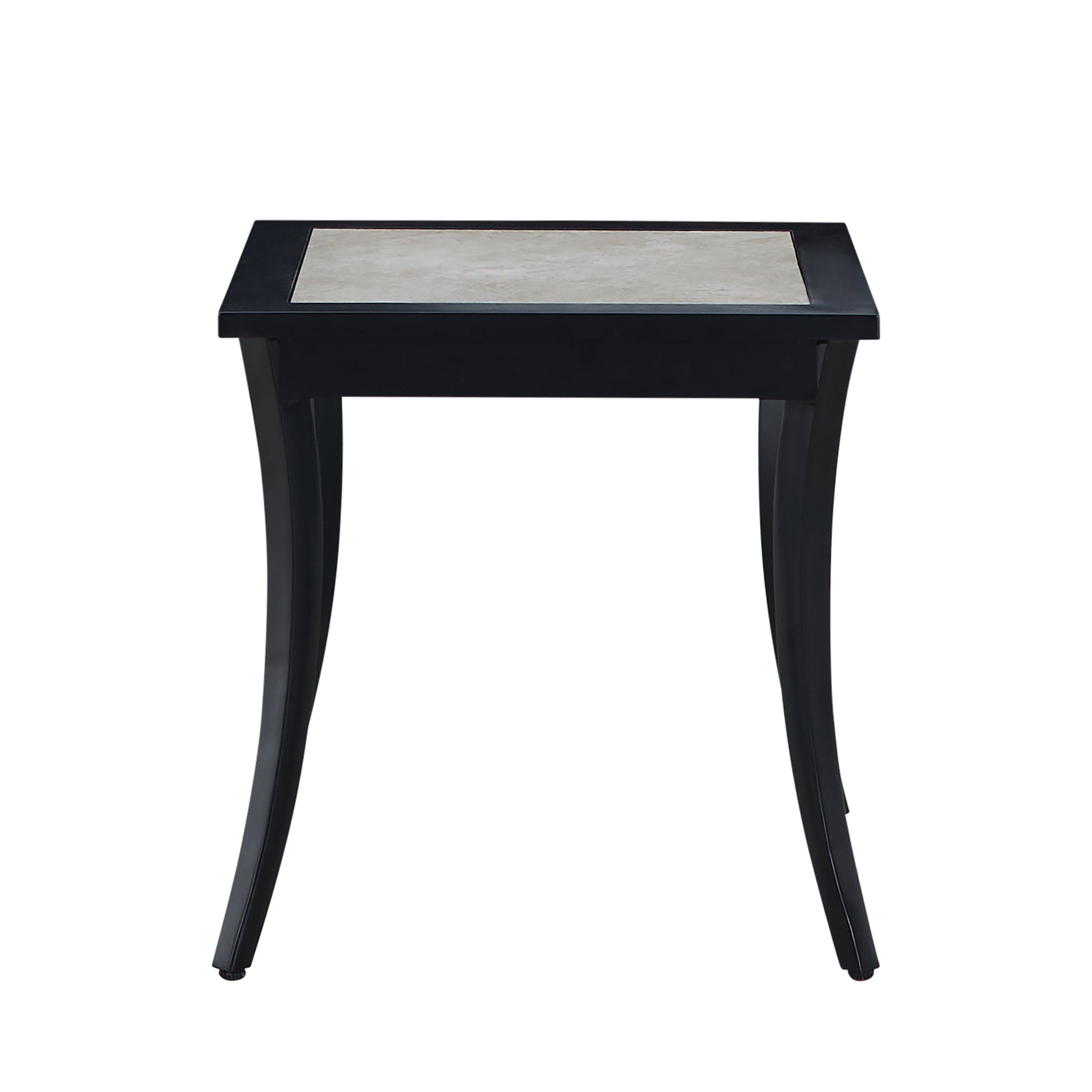 Bermuda Aluminum with Porcelain Top End Table