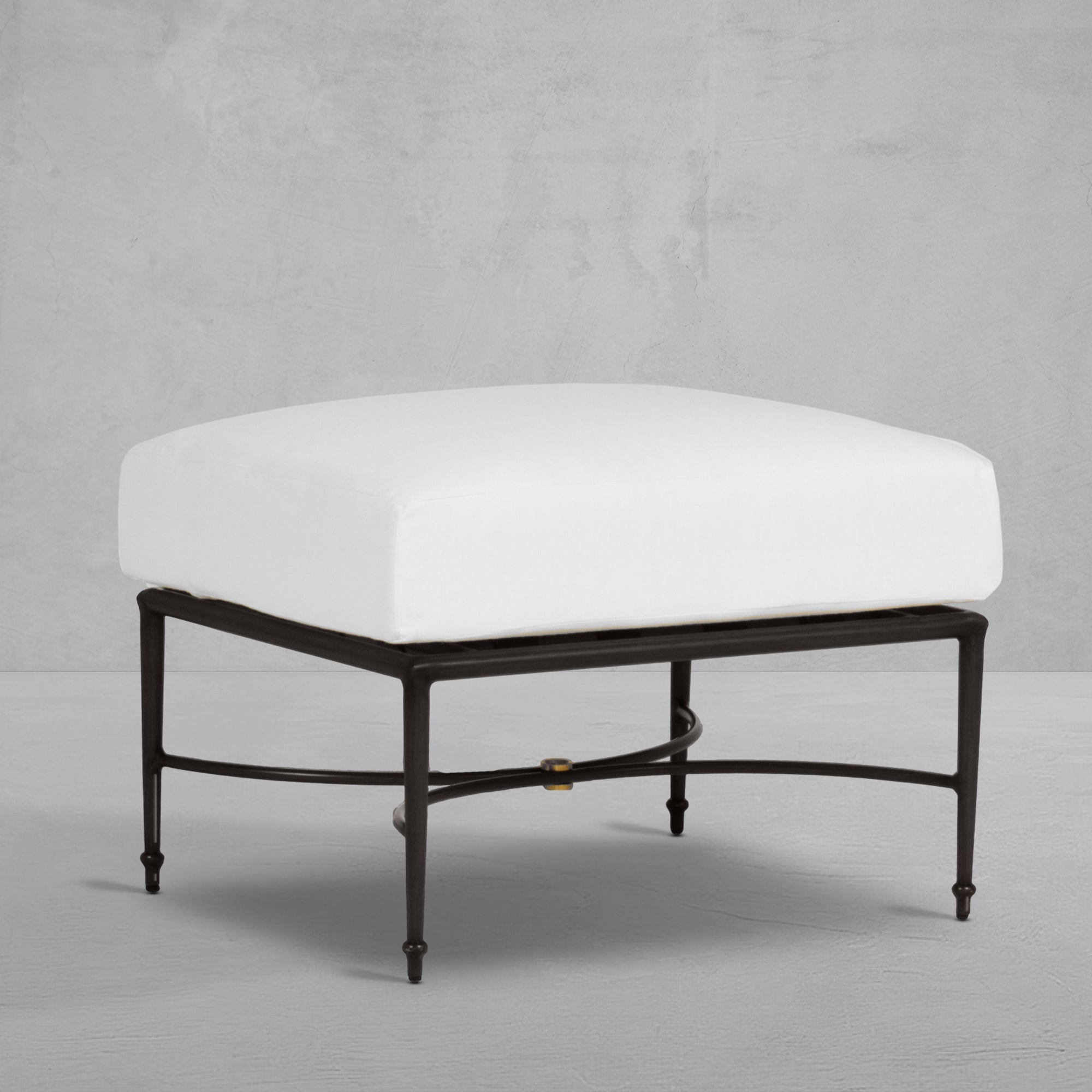 Roma Aluminum Outdoor Woven Ottoman