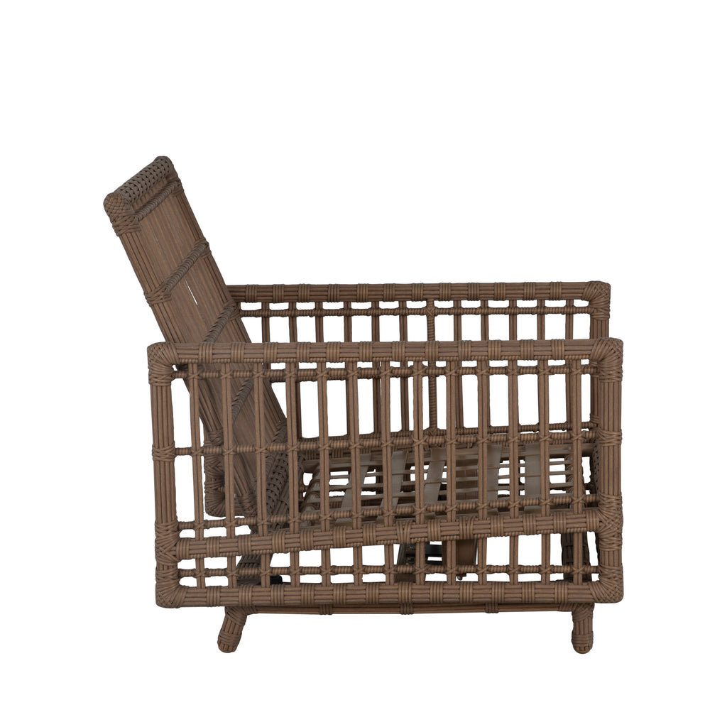 Newport Wicker Outdoor Woven Spring Lounge Chair