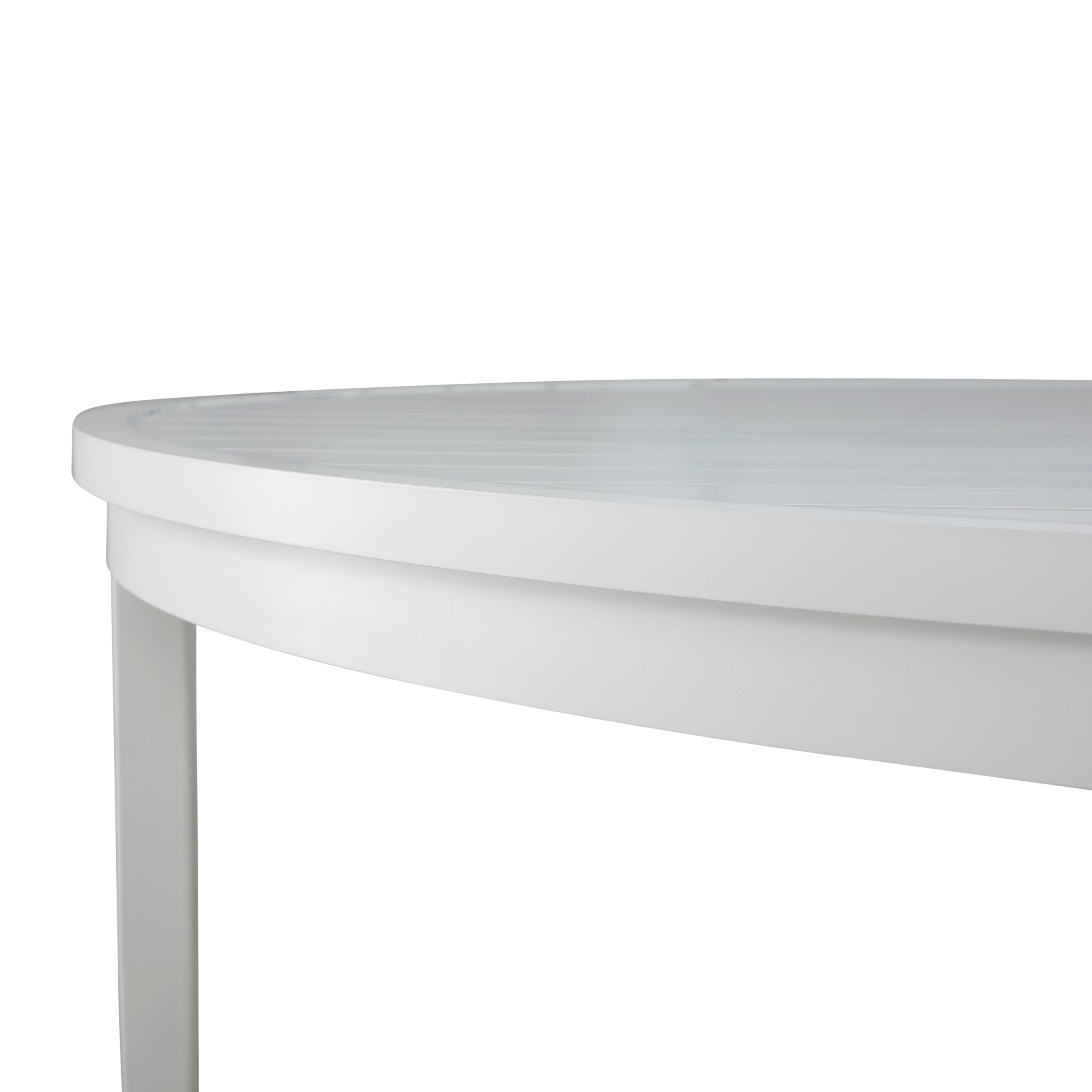 Brookings 60" Round Outdoor Slatted Dining Table