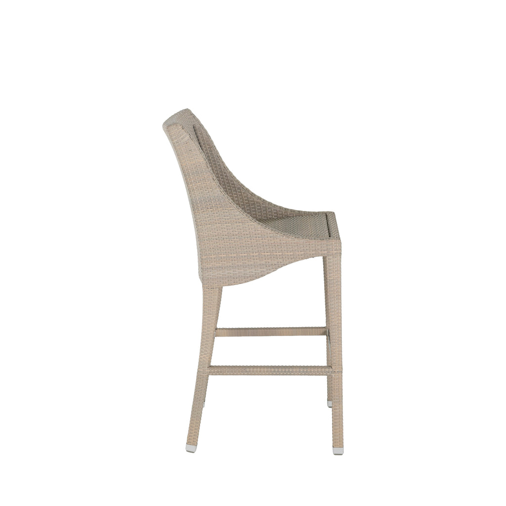 Athena Woven Resin Wicker Outdoor Bar Stool