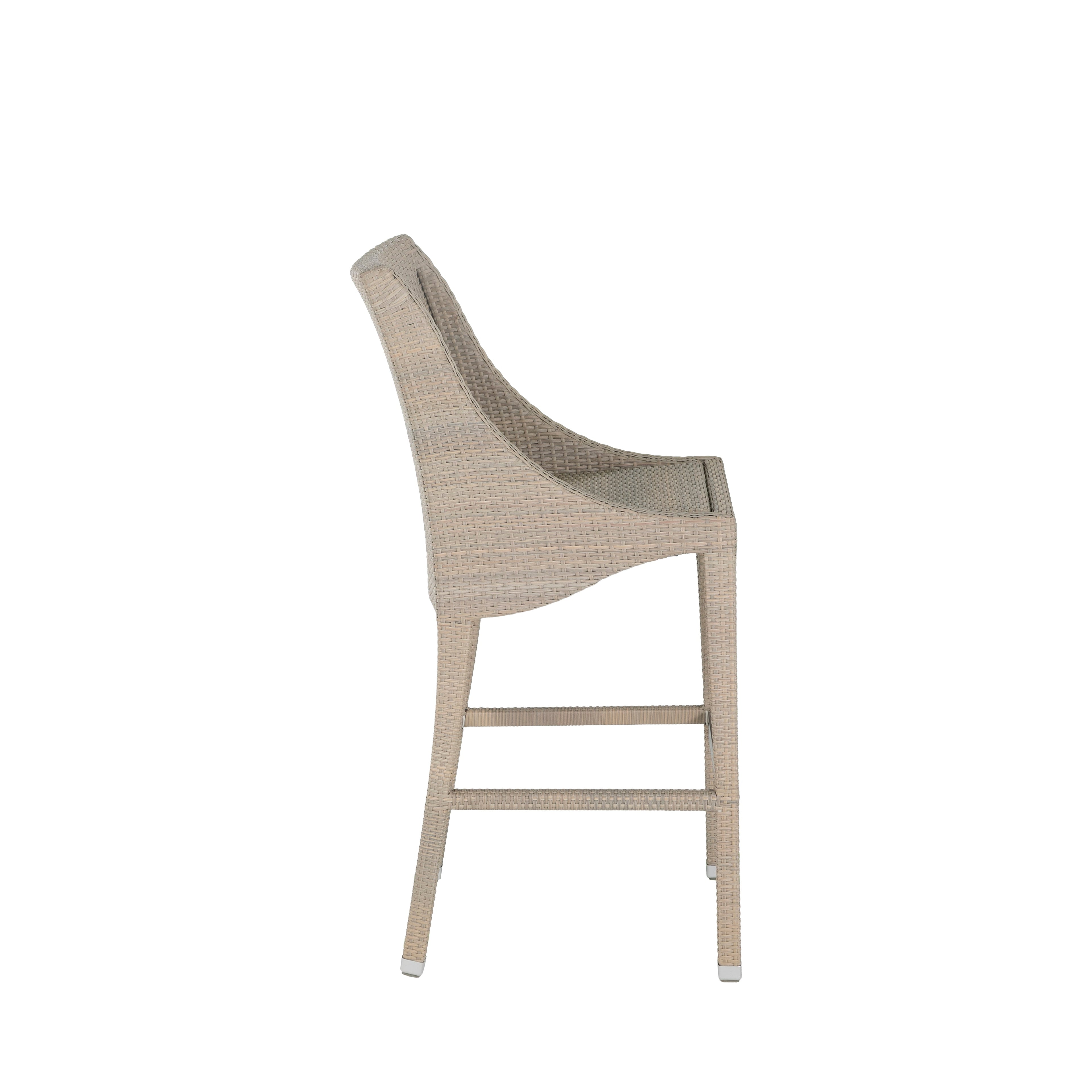 Athena Woven Resin Wicker Outdoor Bar Stool