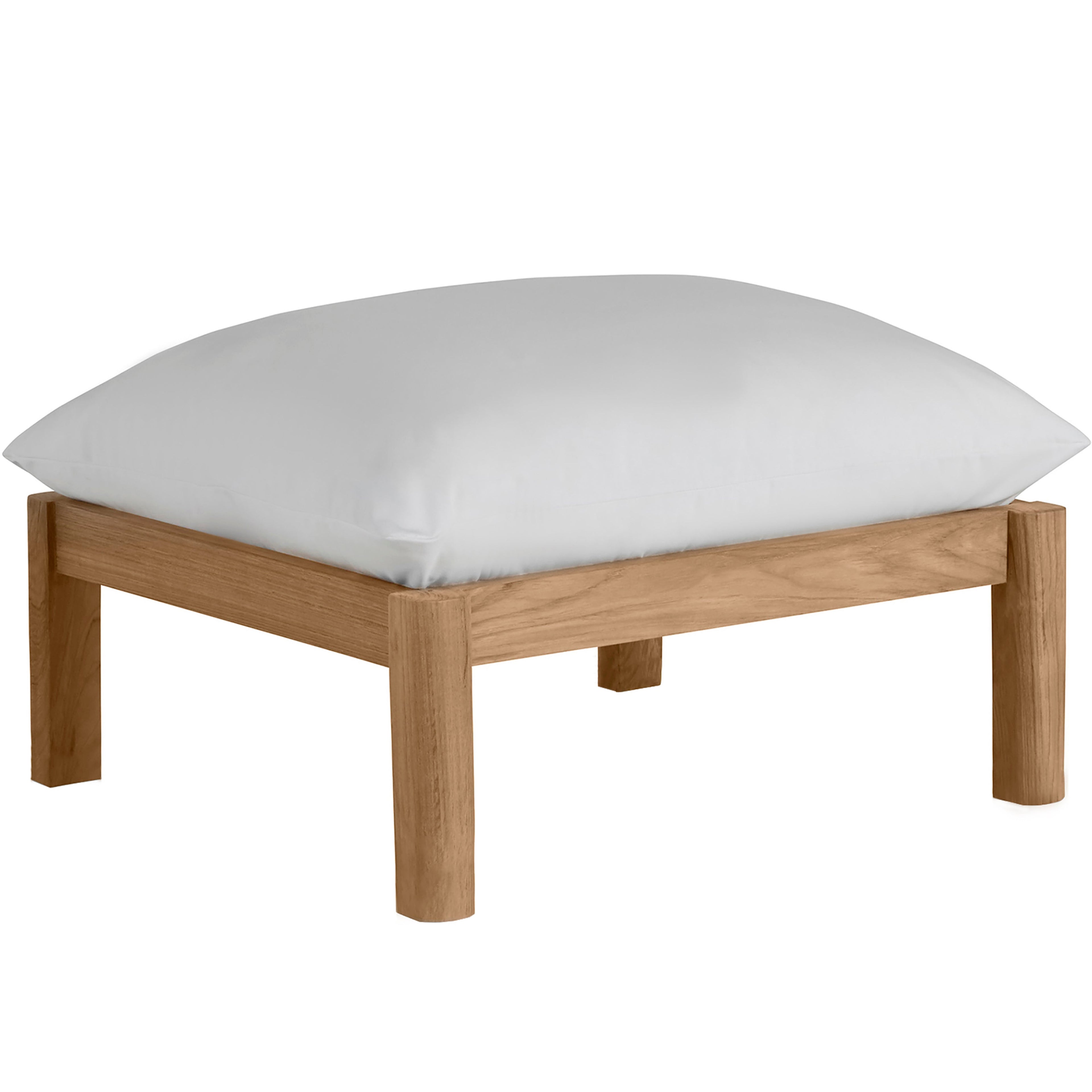 Monterey Teak Outdoor Woven Ottoman