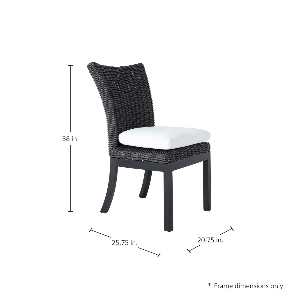 Montecito Woven Wicker Outdoor Dining Side Chair