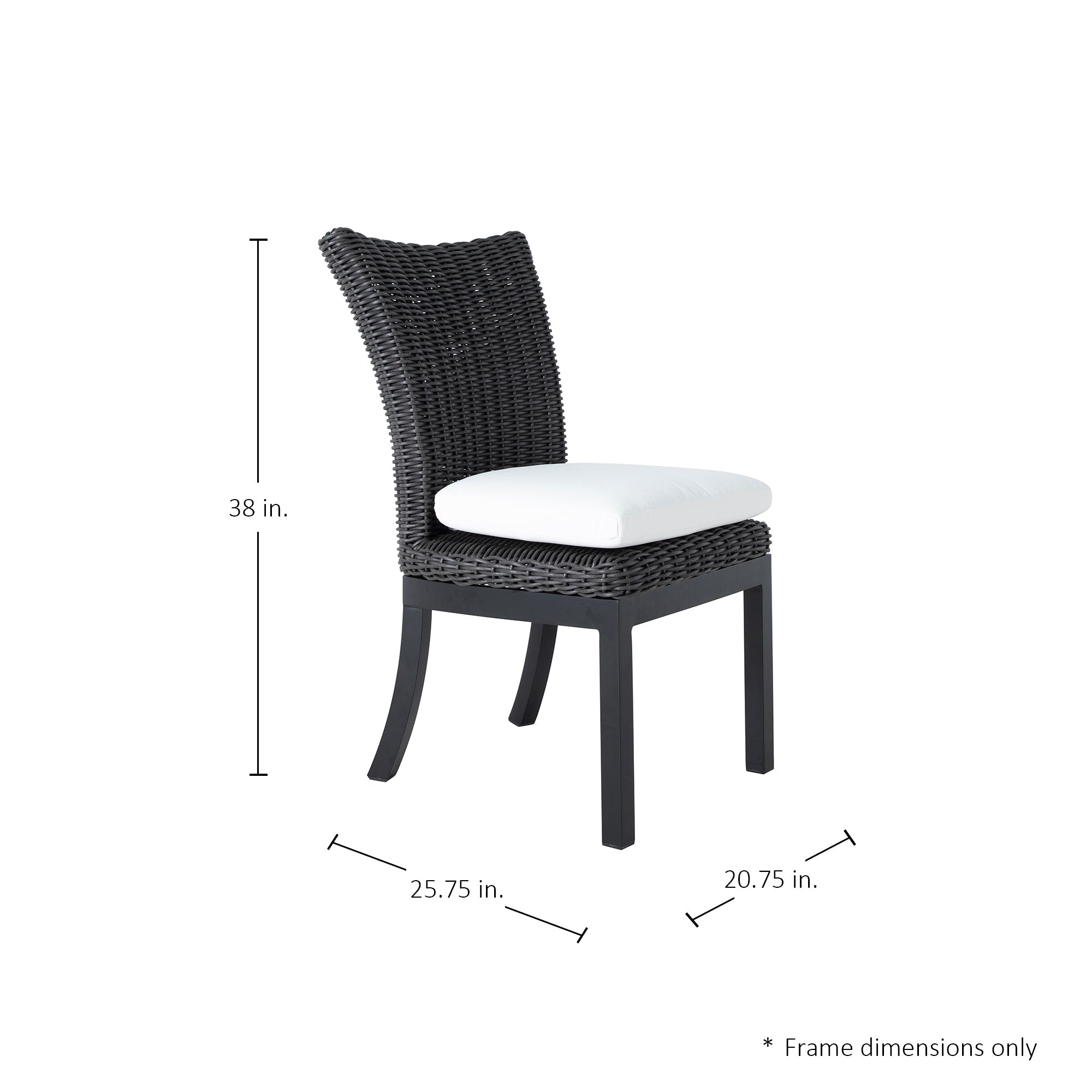 Montecito Woven Wicker Outdoor Dining Side Chair