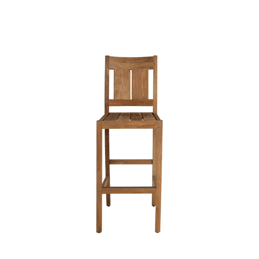 Croquet Teak Outdoor Bar Stool
