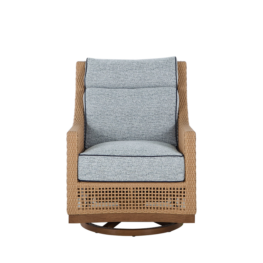 Peninsula Wicker Outdoor Swivel Glide Chair