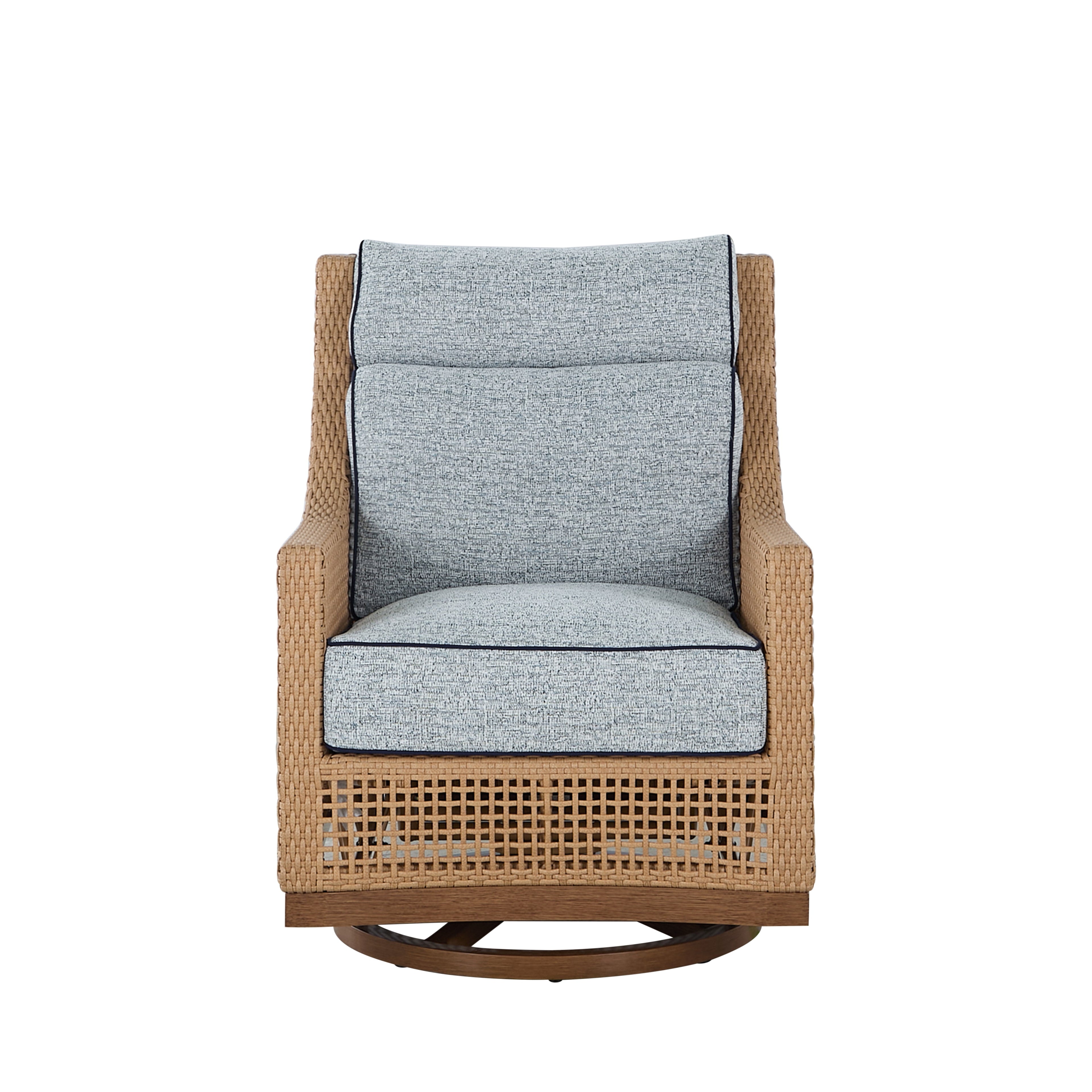 Peninsula Wicker Outdoor Swivel Glide Chair