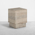 Ridge Cast Stone Side Table