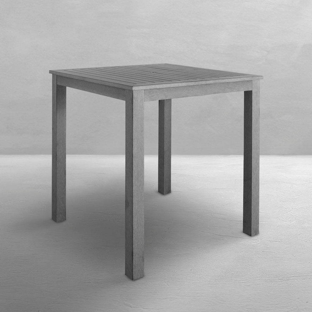 Portside Resin 42" Square Outdoor Slated Bar Table