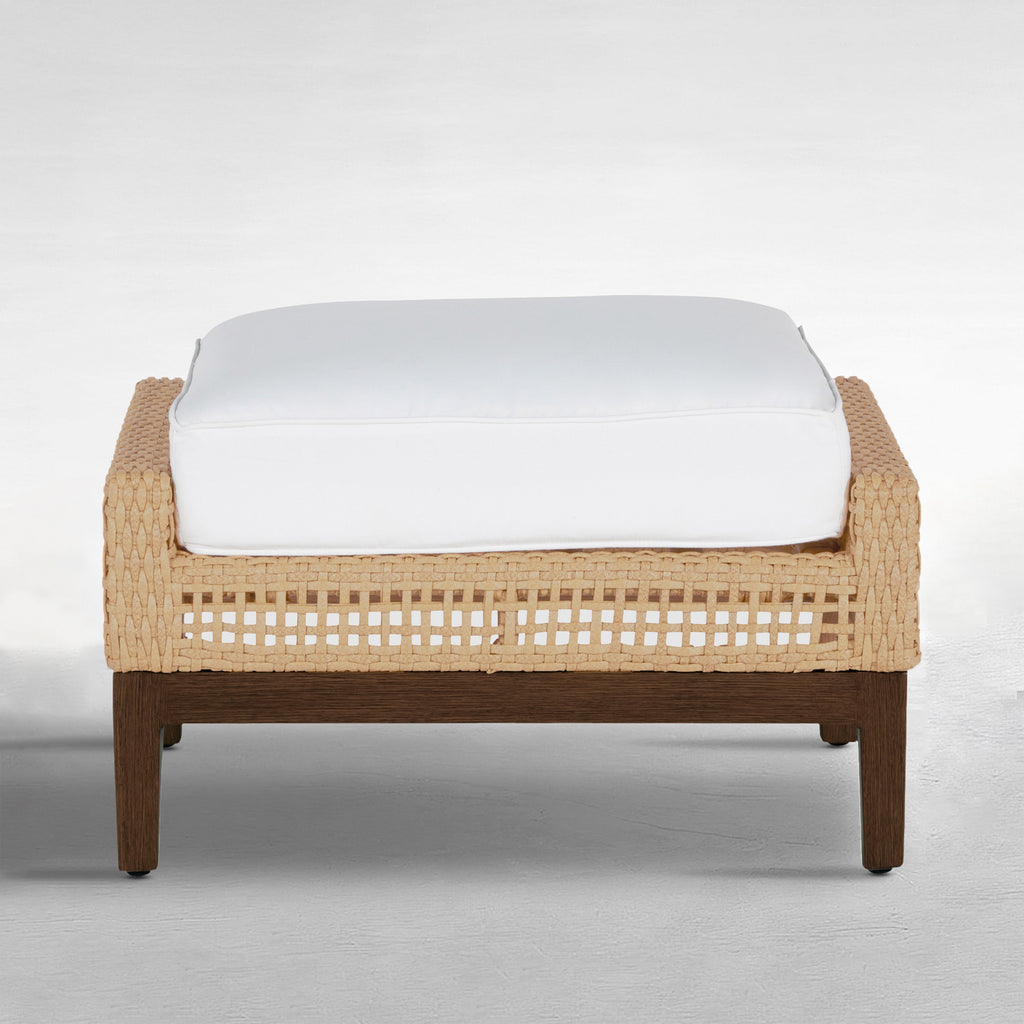 Peninsula Wicker Outdoor Woven Ottoman