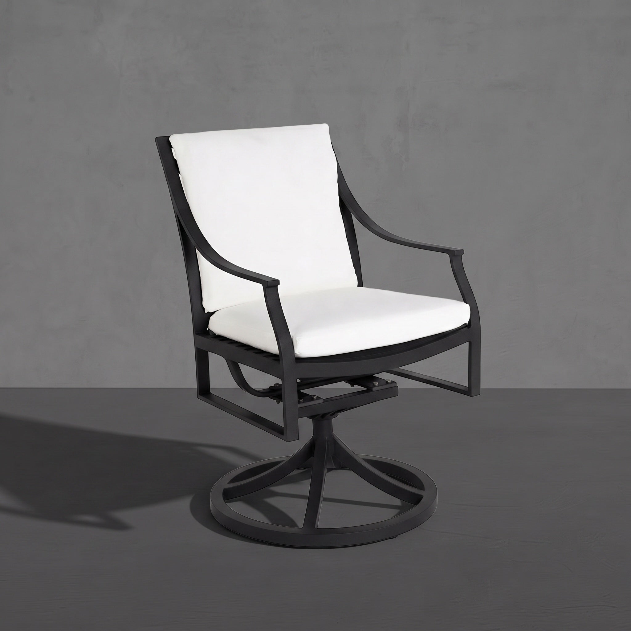 Monaco Aluminum Outdoor Swivel Rocking Arm Chair