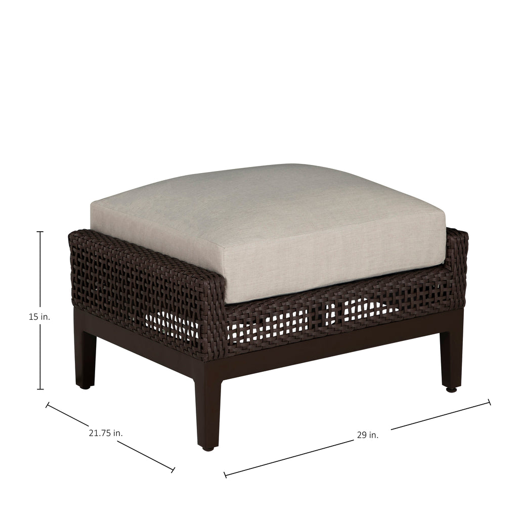 Peninsula Wicker Outdoor Woven Ottoman