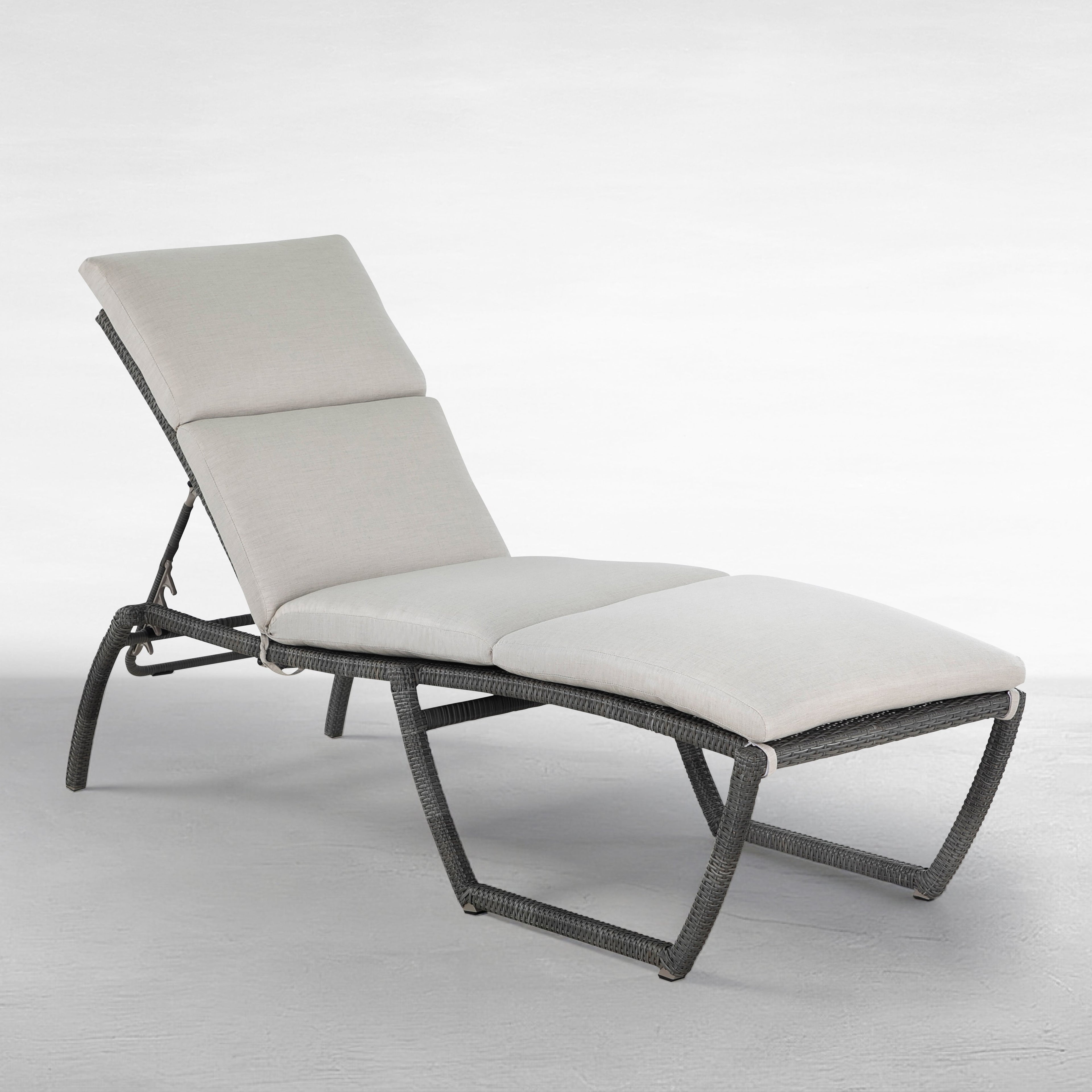 Skye Wicker Outdoor Armless Chaise Lounge