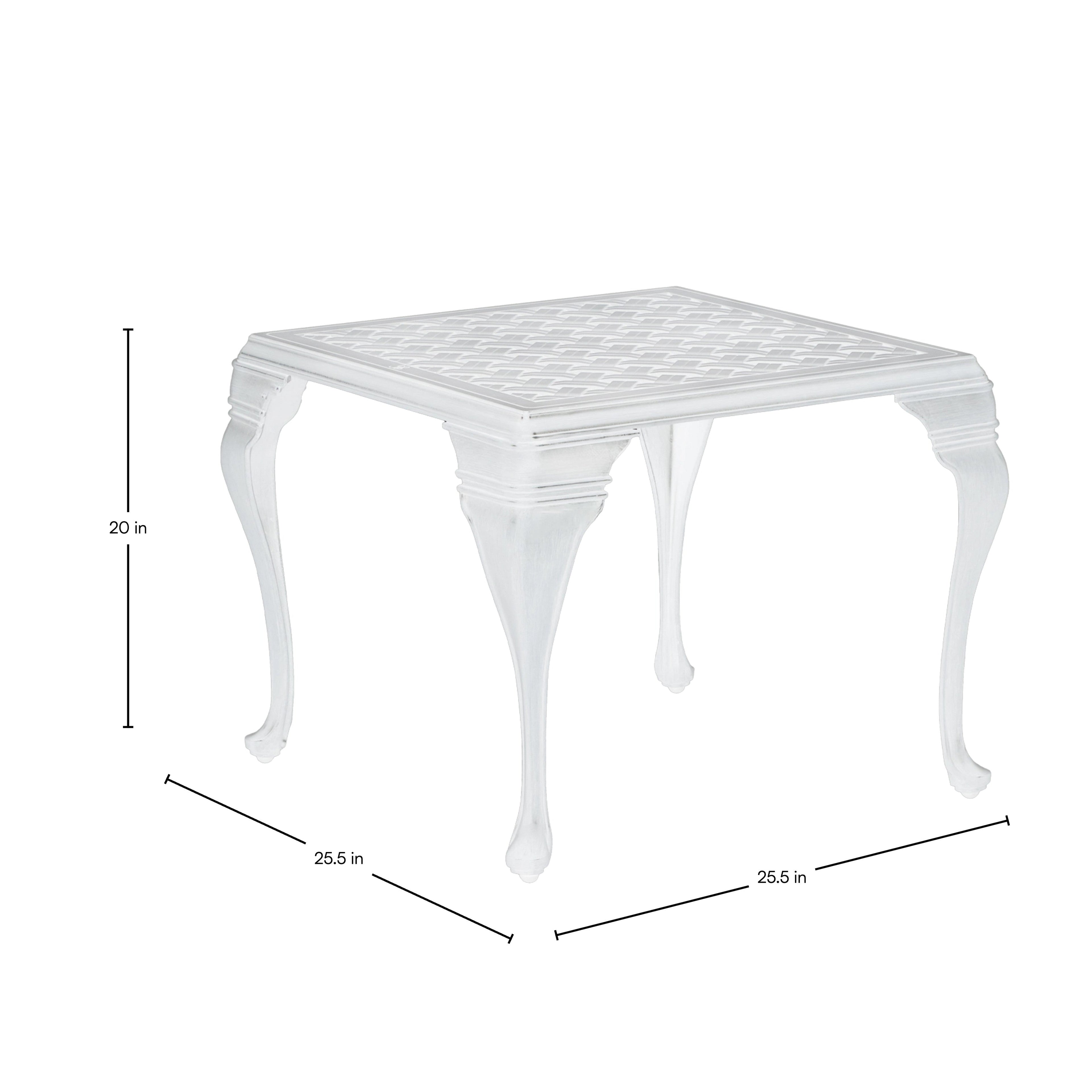 Provance Aluminum 25.5" Square Outdoor End Table