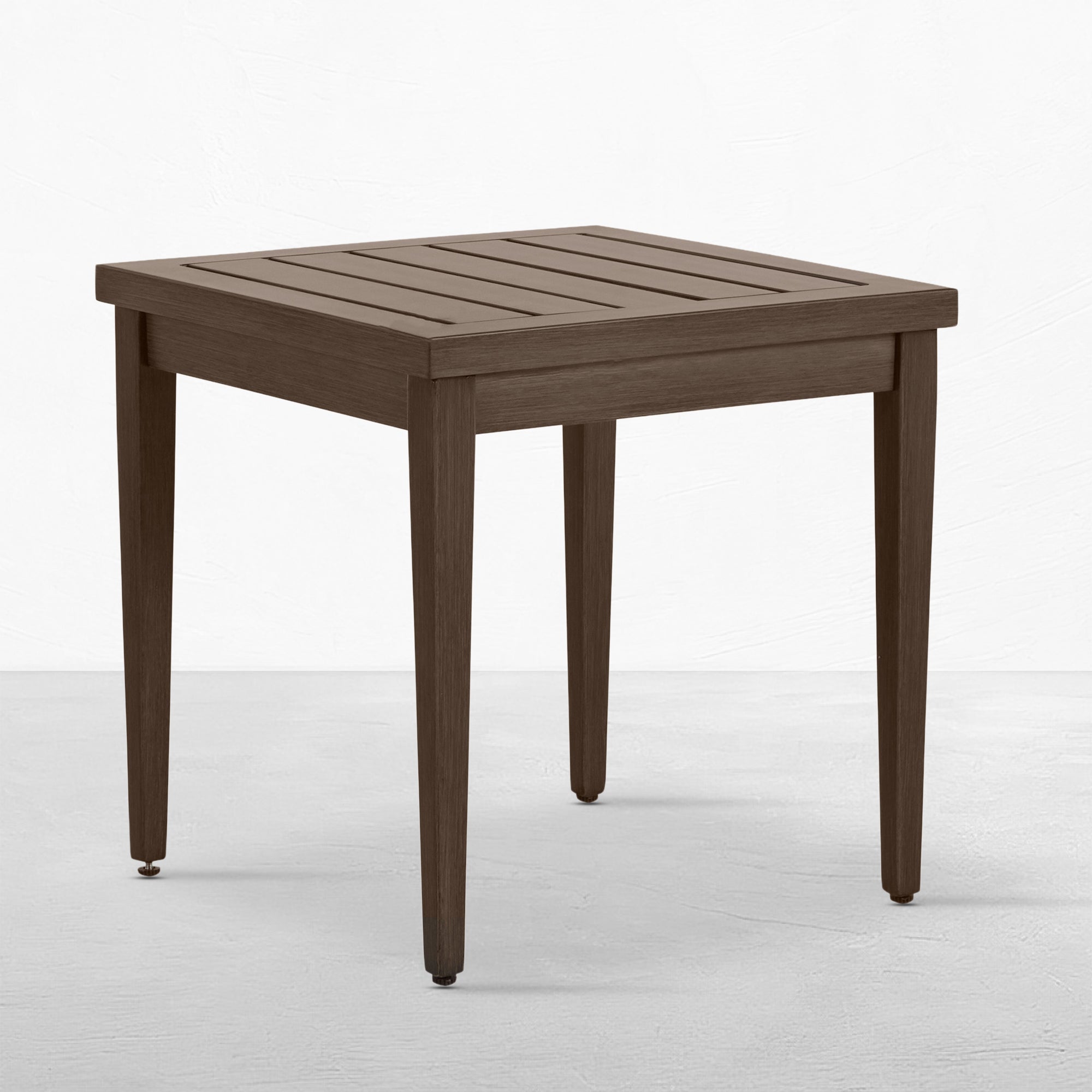 Brookings 20" Square Outdoor Slatted End Table