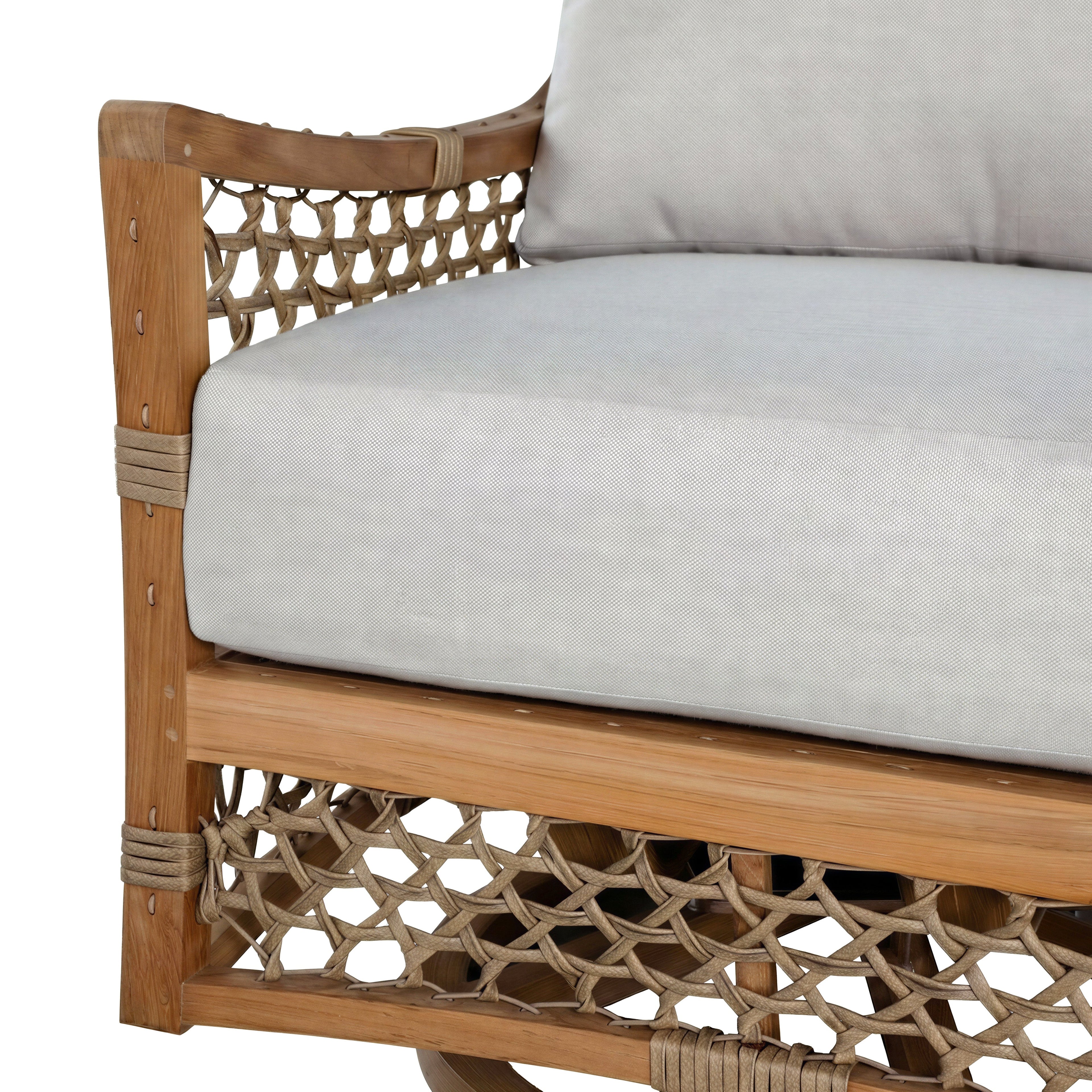Aspen Teak Outdoor Swivel Lounge