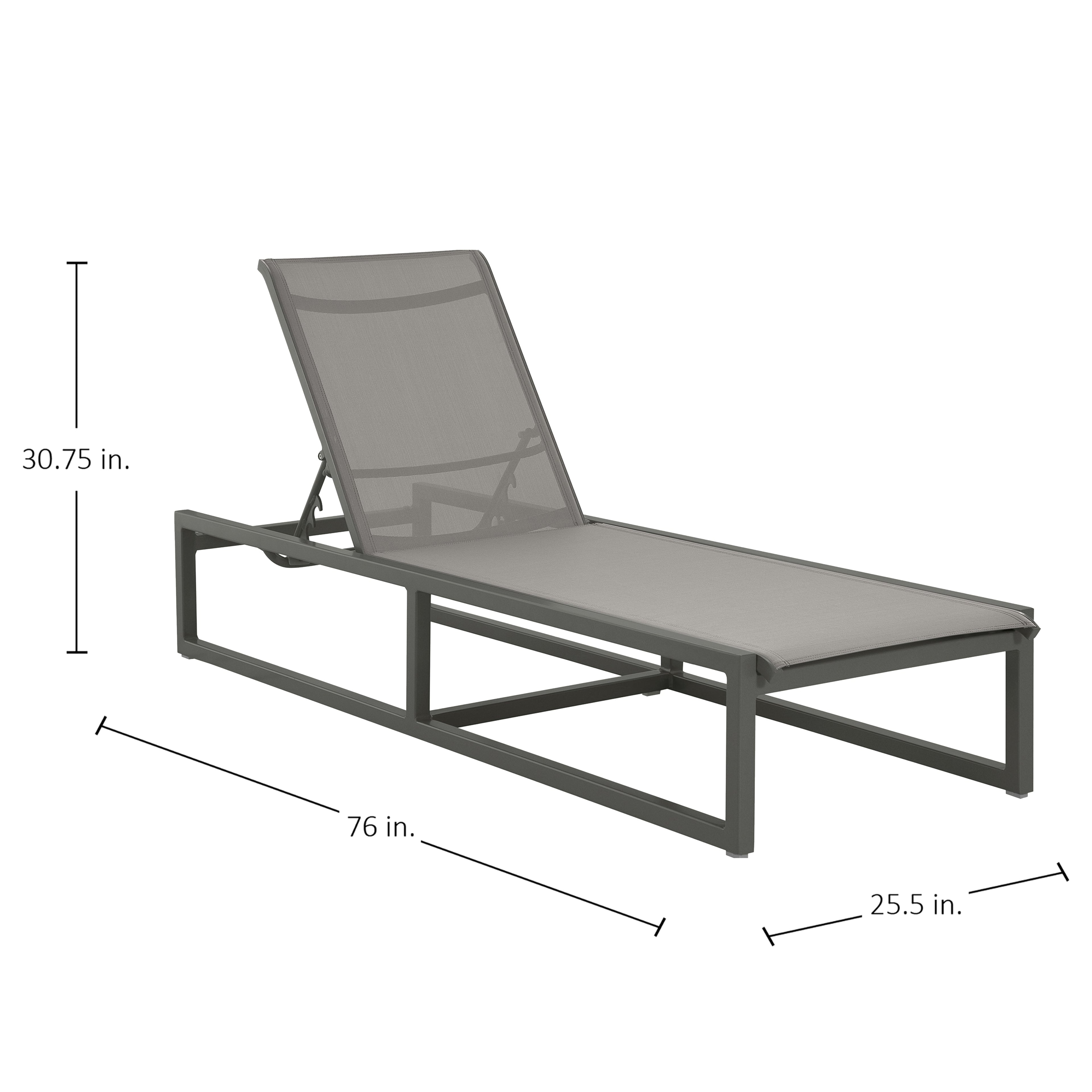Serenata Sling Outdoor Armless Chaise Lounge