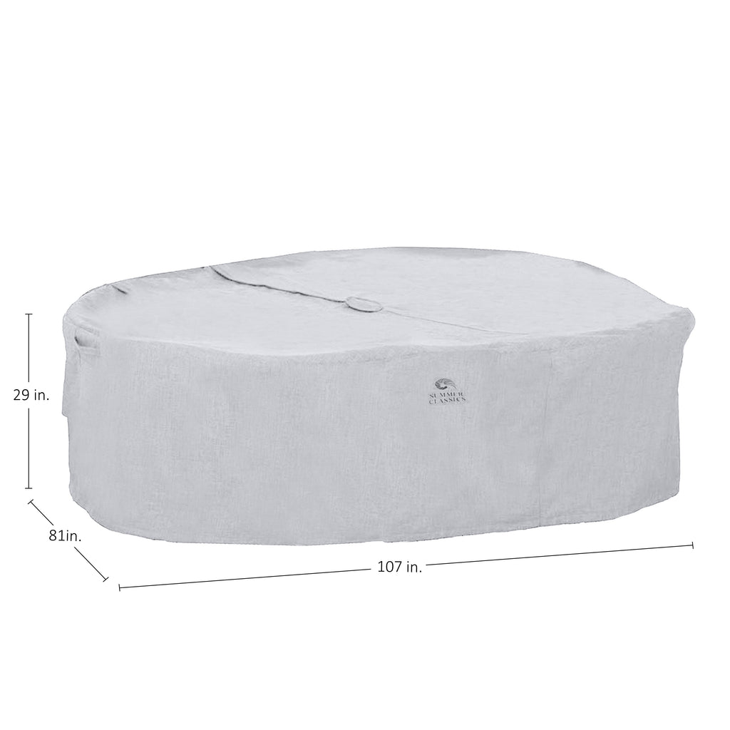 Large Rectangular Table Set Cover W/ Umbrella Hole