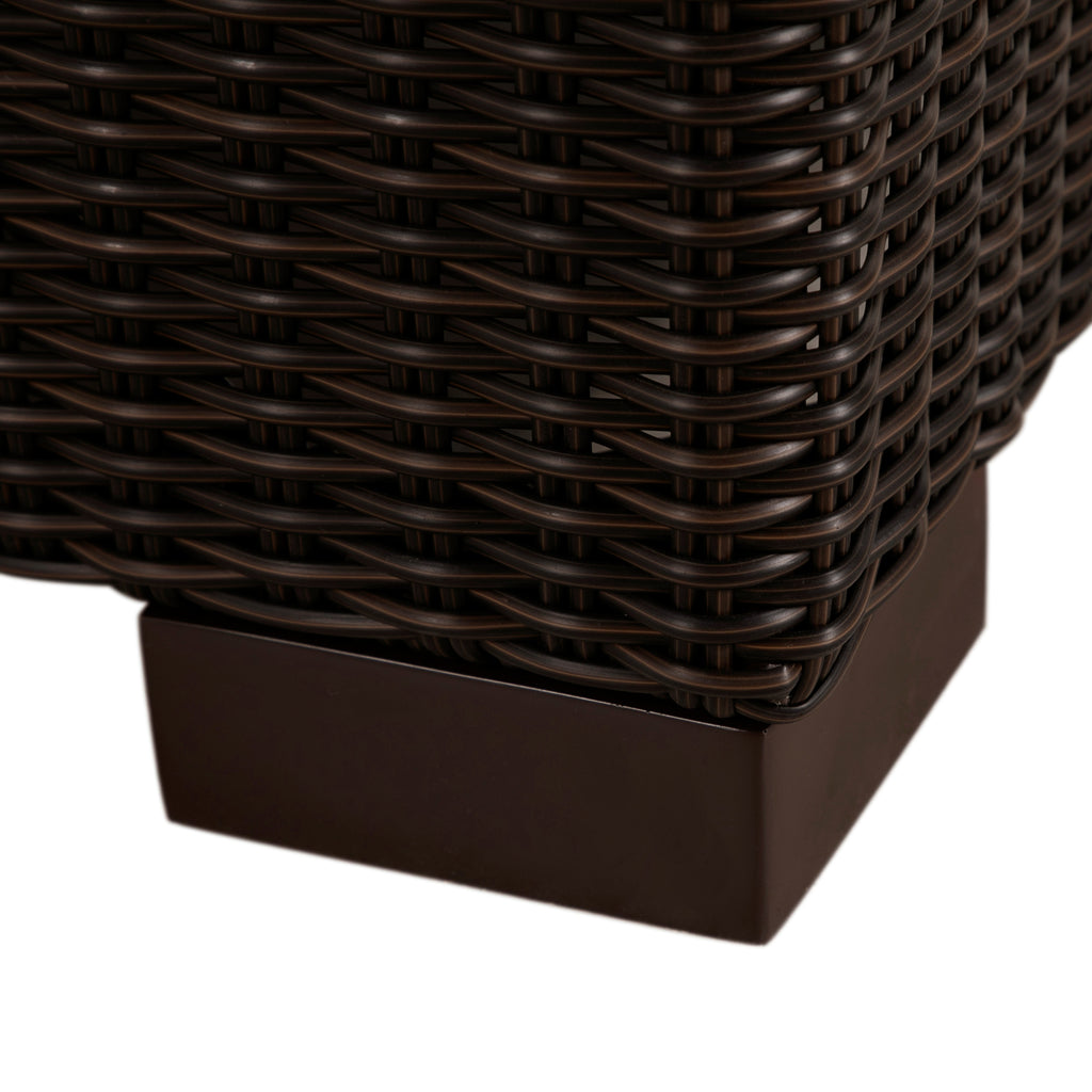 Club N-Dura Resin Wicker Outdoor Woven Ottoman