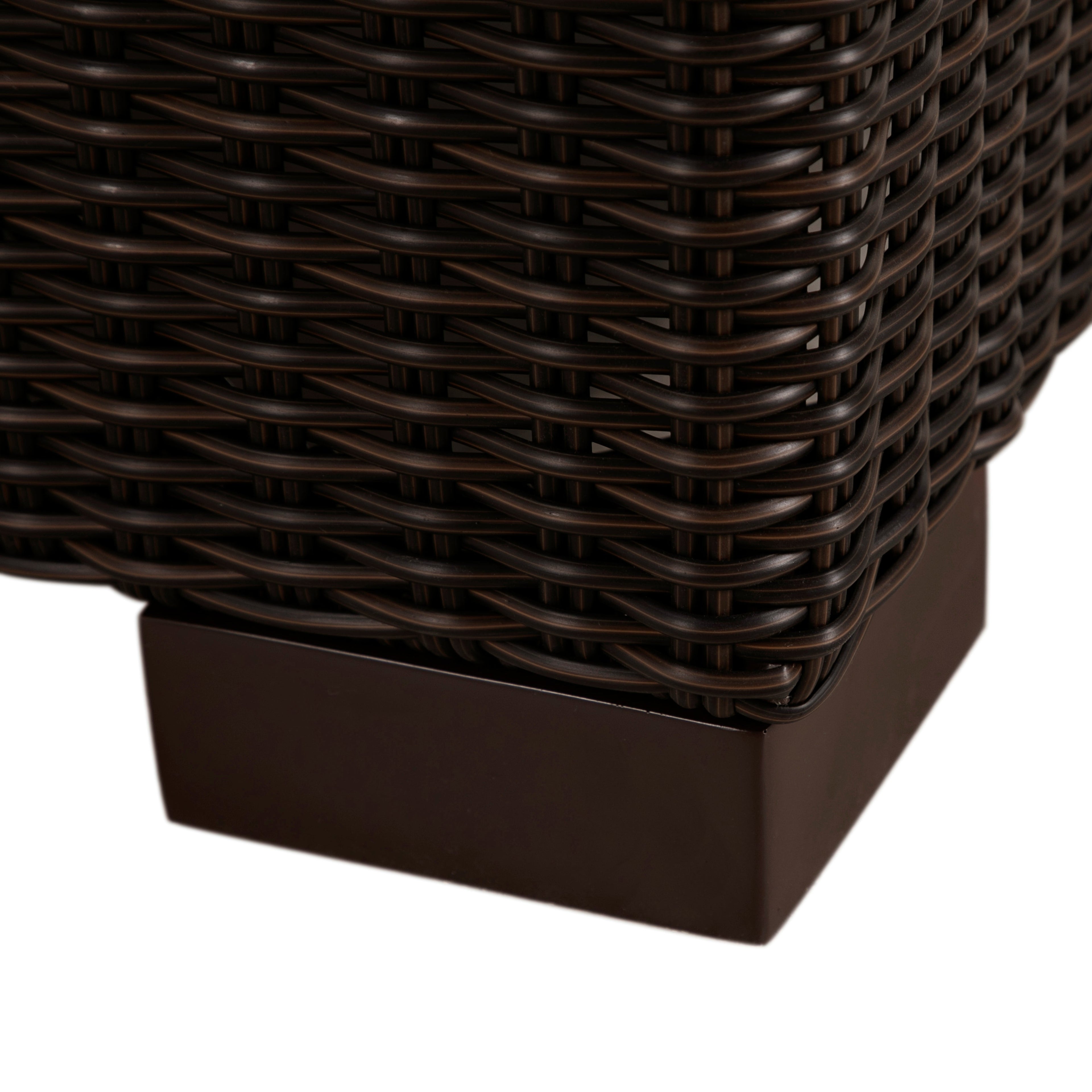 Club N-Dura Resin Wicker Outdoor Woven Ottoman