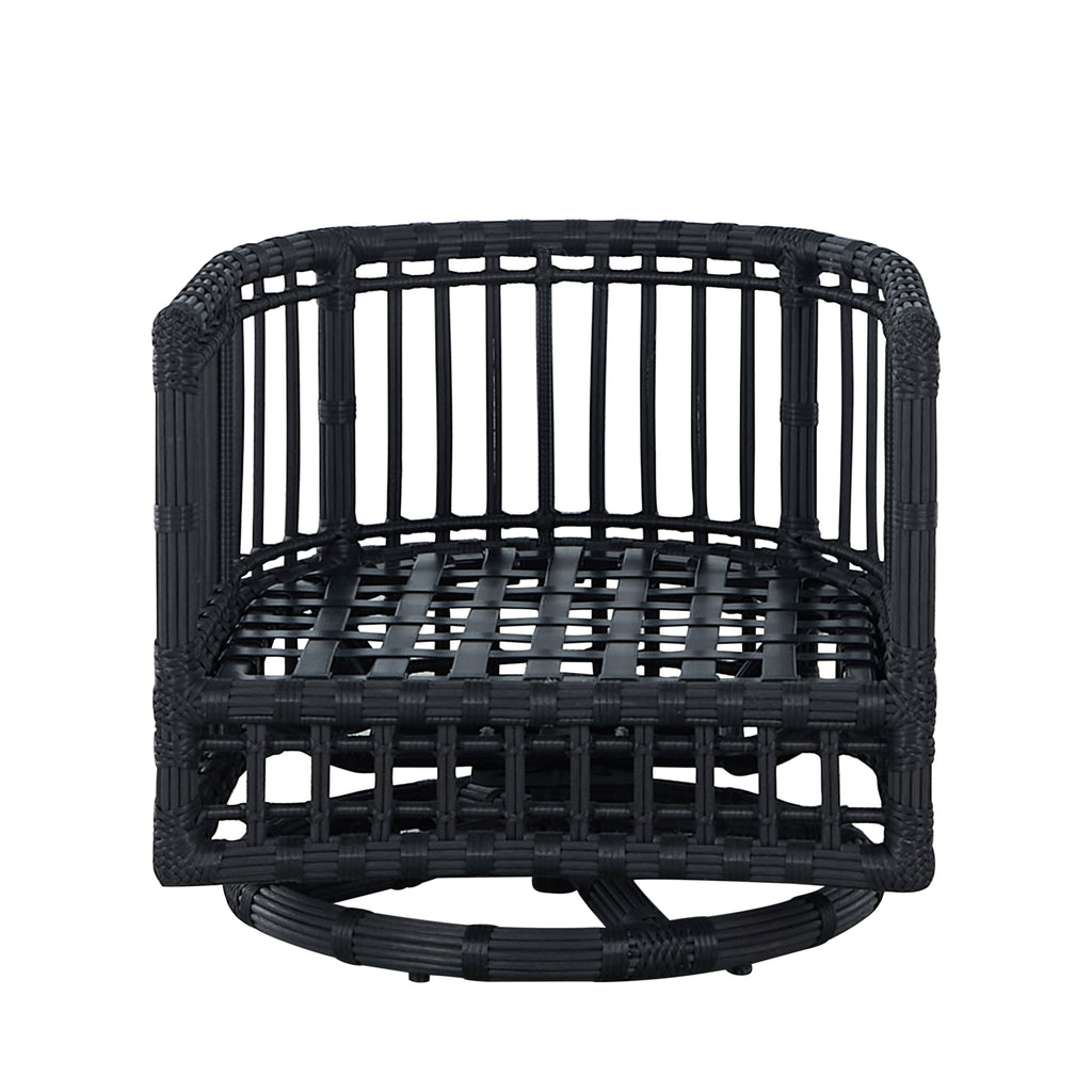Newport Wicker Woven Outdoor Barrel Swivel Chair