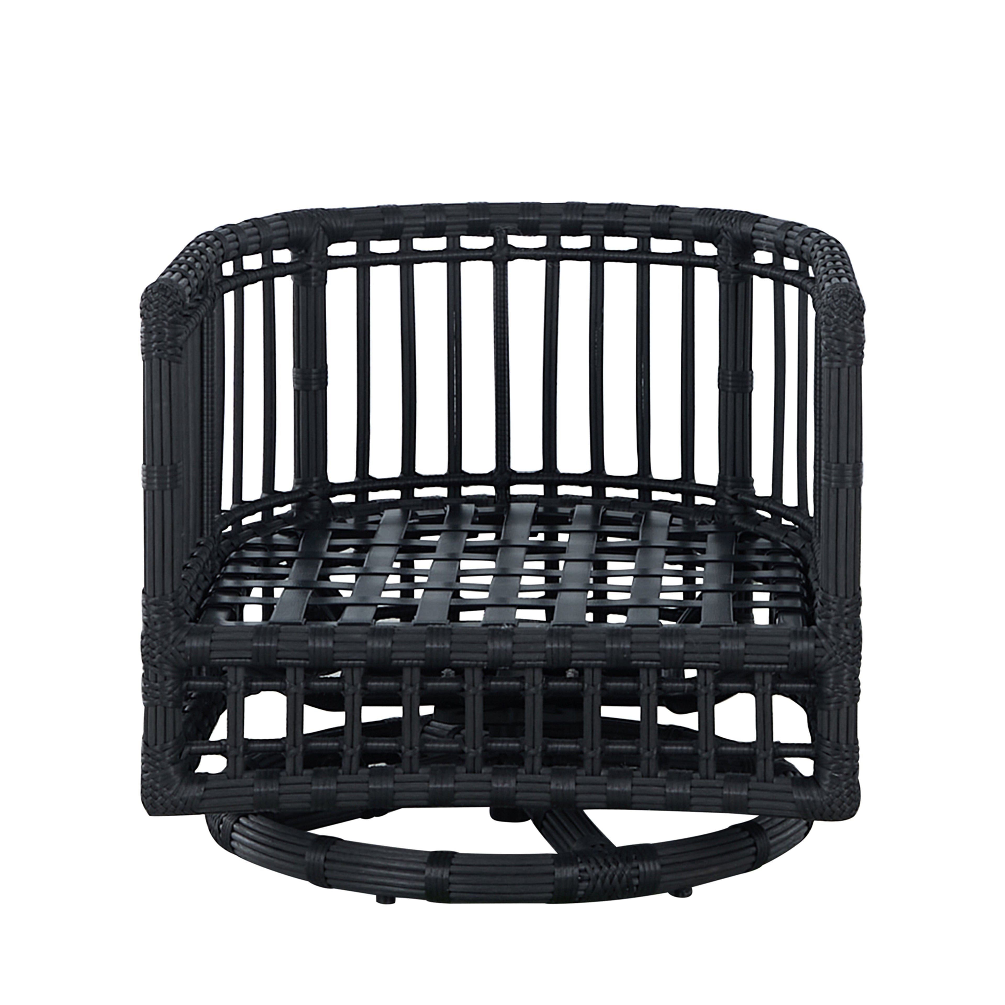 Newport Wicker Woven Outdoor Barrel Swivel Chair
