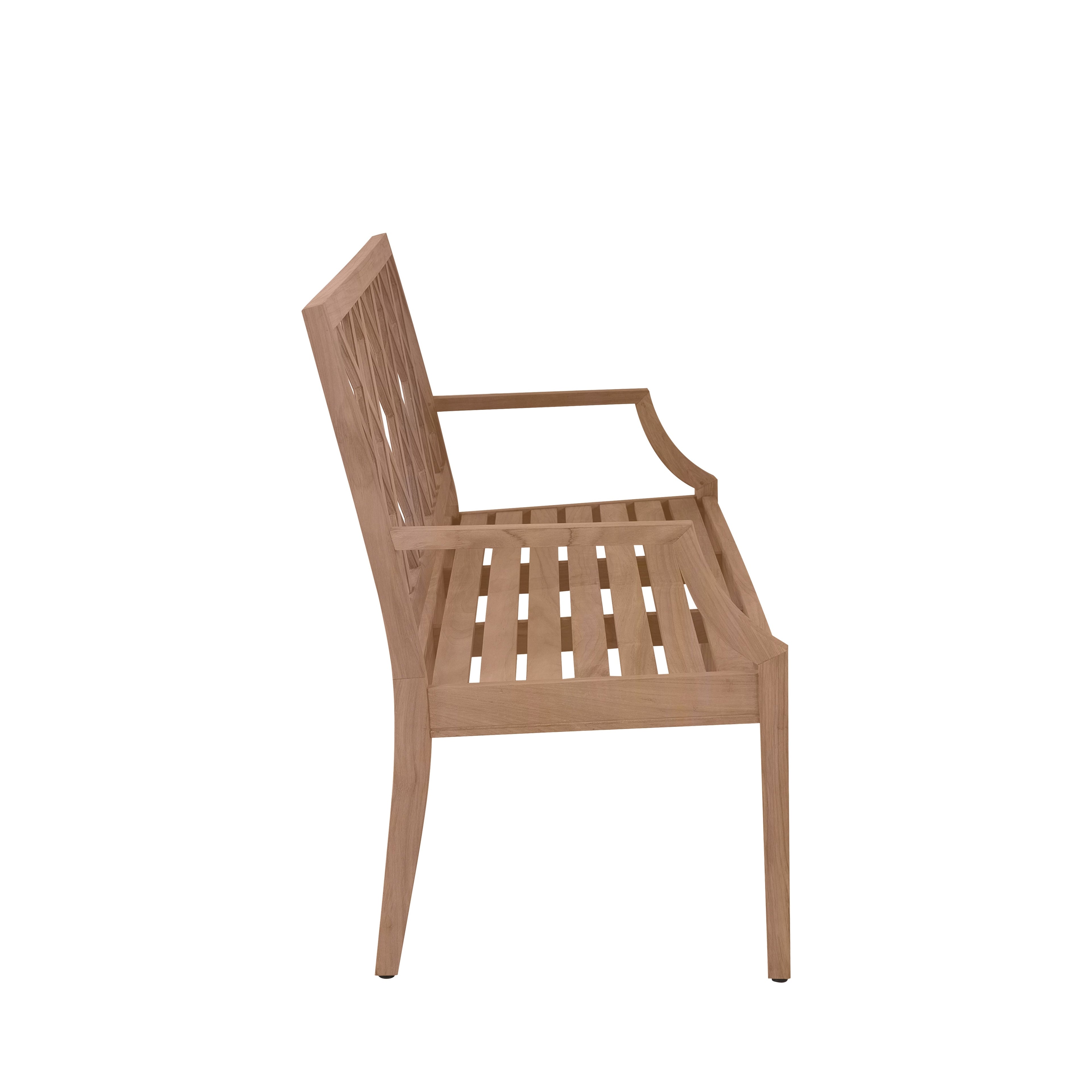 Haley Teak Outdoor Latticework Bench