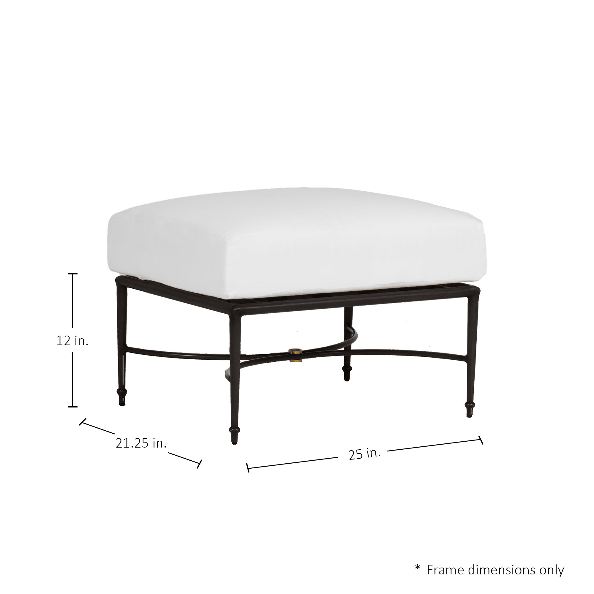 Roma Aluminum Outdoor Woven Ottoman