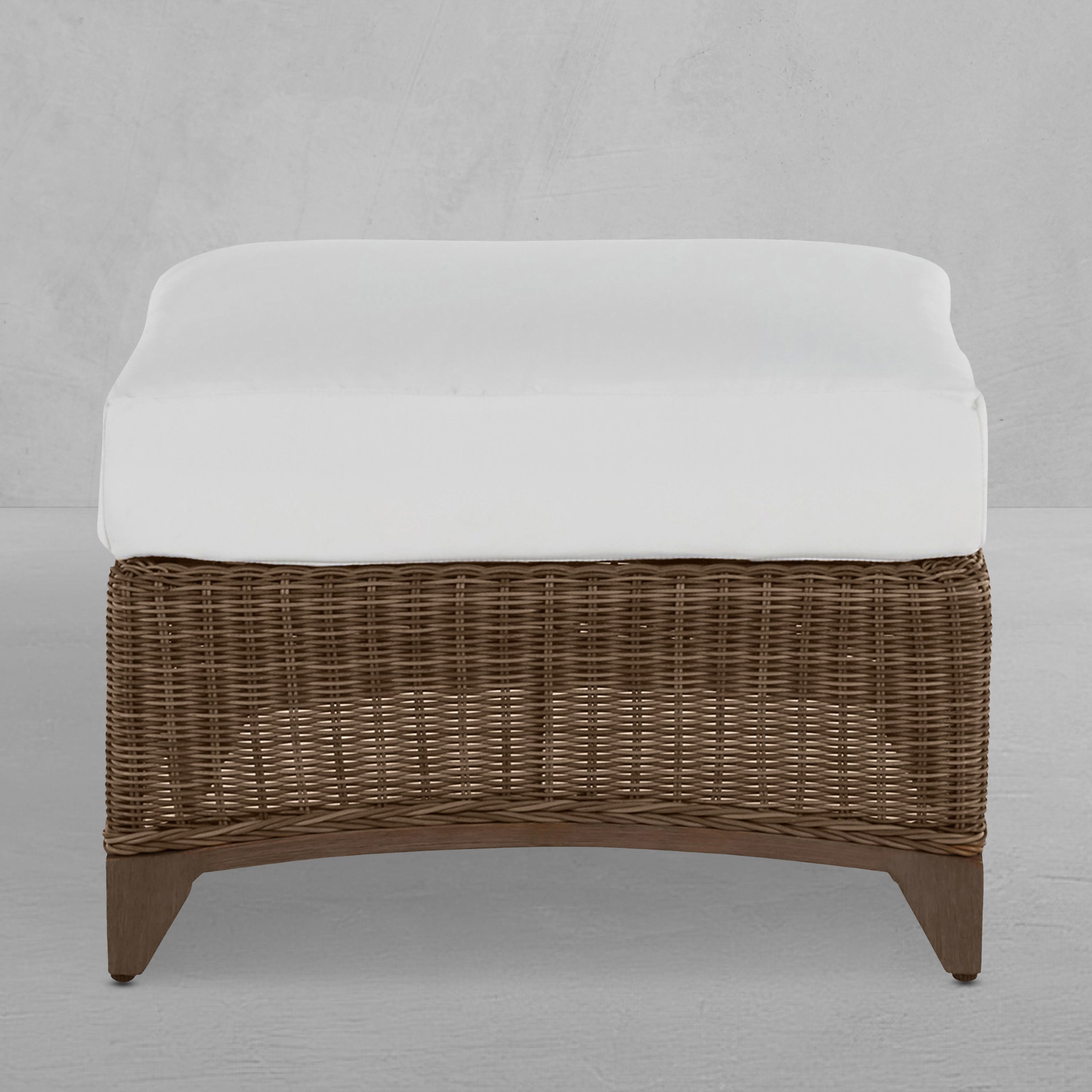 Astoria N-Dura Resin Wicker Outdoor Woven Ottoman