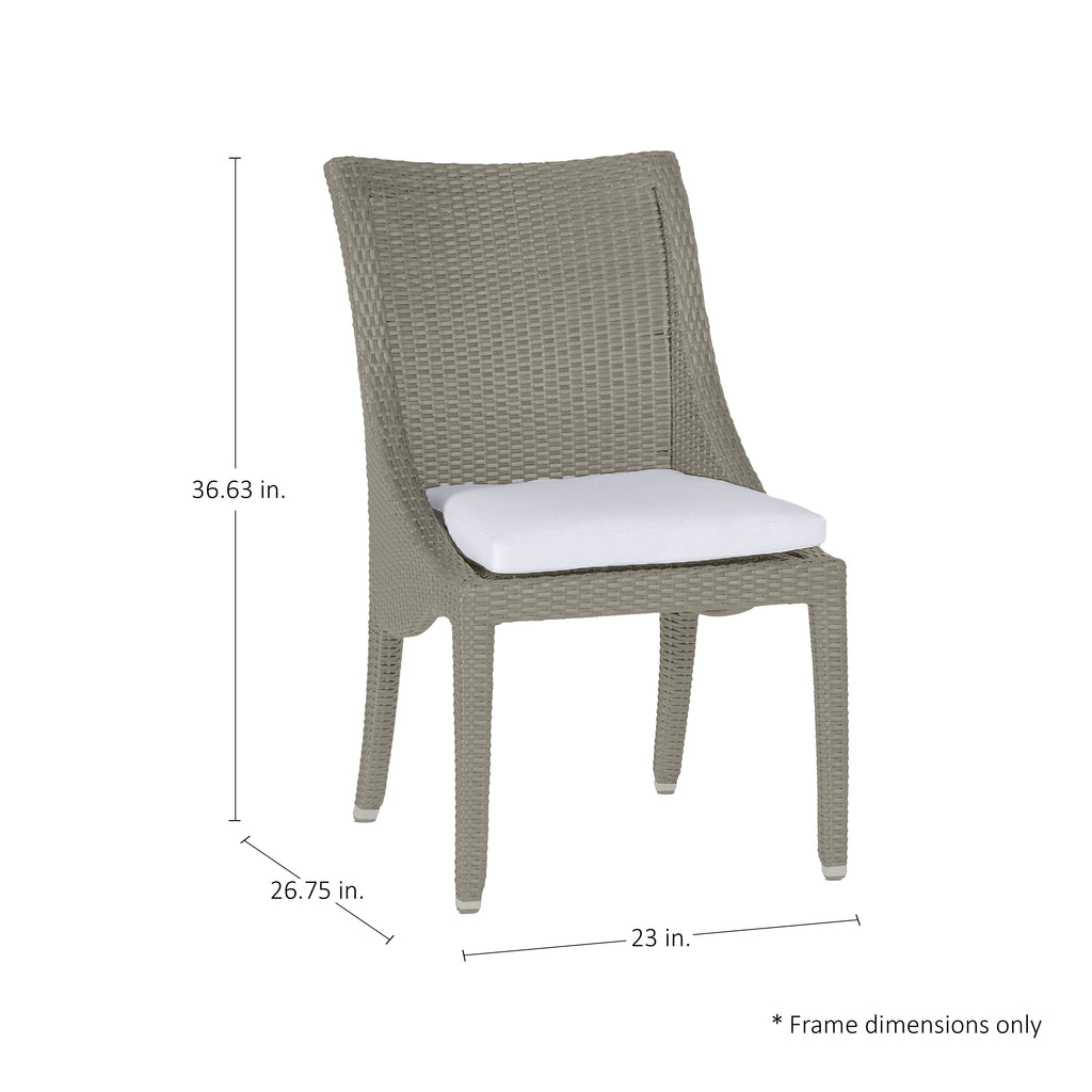 Athena Woven Resin Wicker Outdoor Side Chair