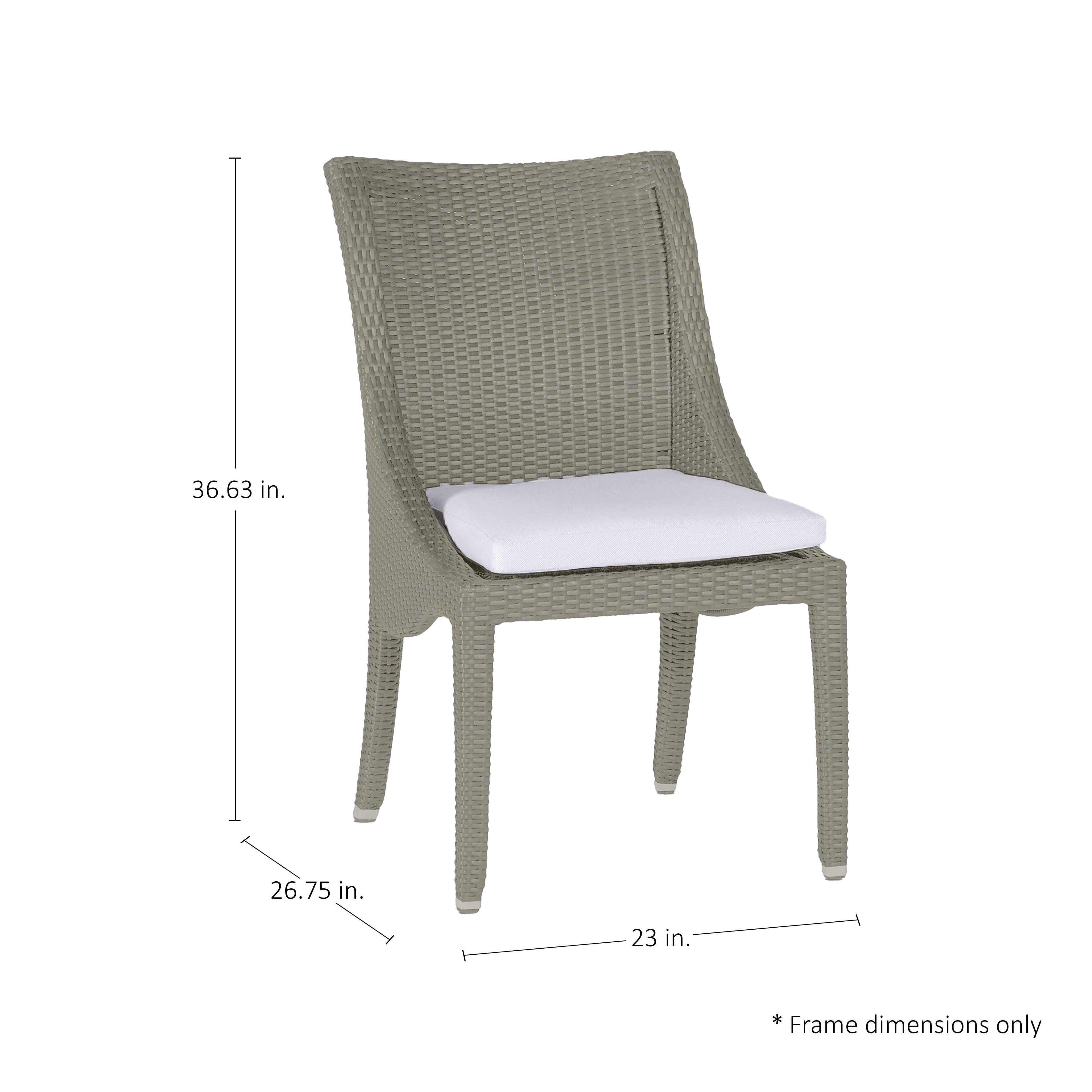 Athena Woven Resin Wicker Outdoor Side Chair