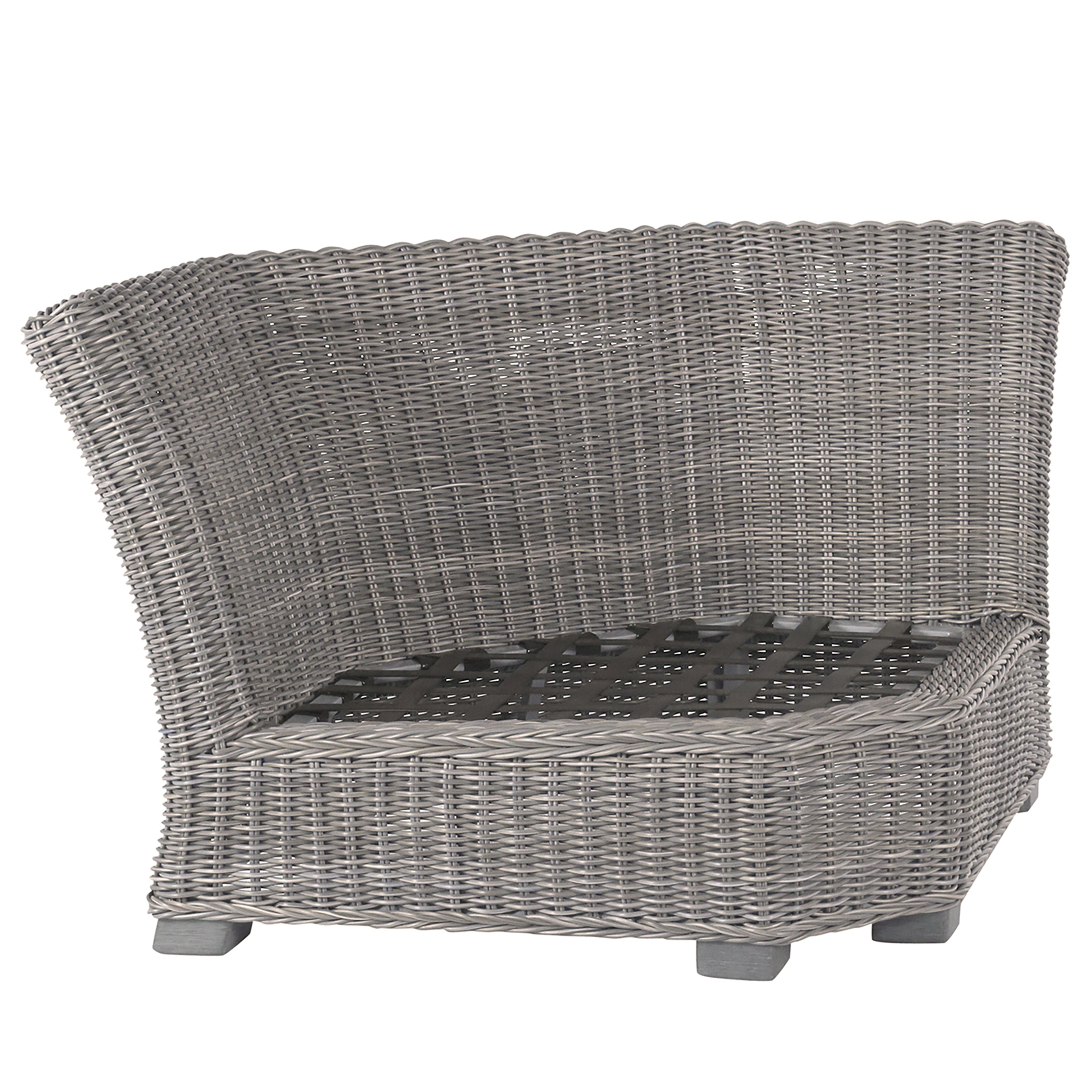 Rustic Resin Wicker Outdoor Corner Sectional Sofa